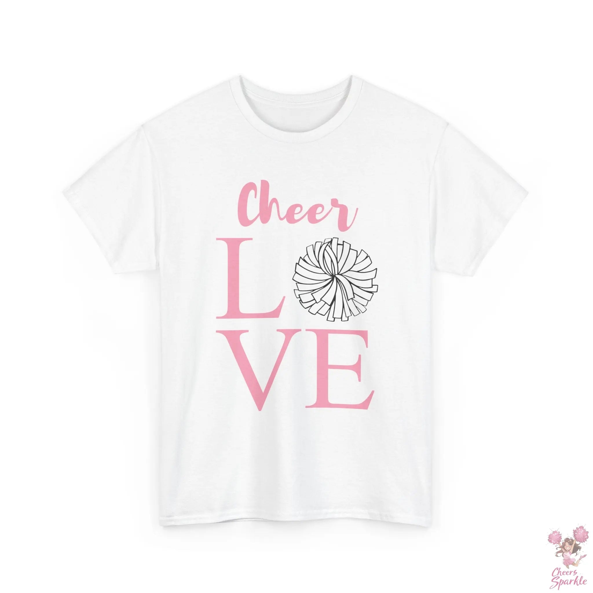 Heavy Cotton T-Shirt "Cheer Love" Cheers and Sparkle