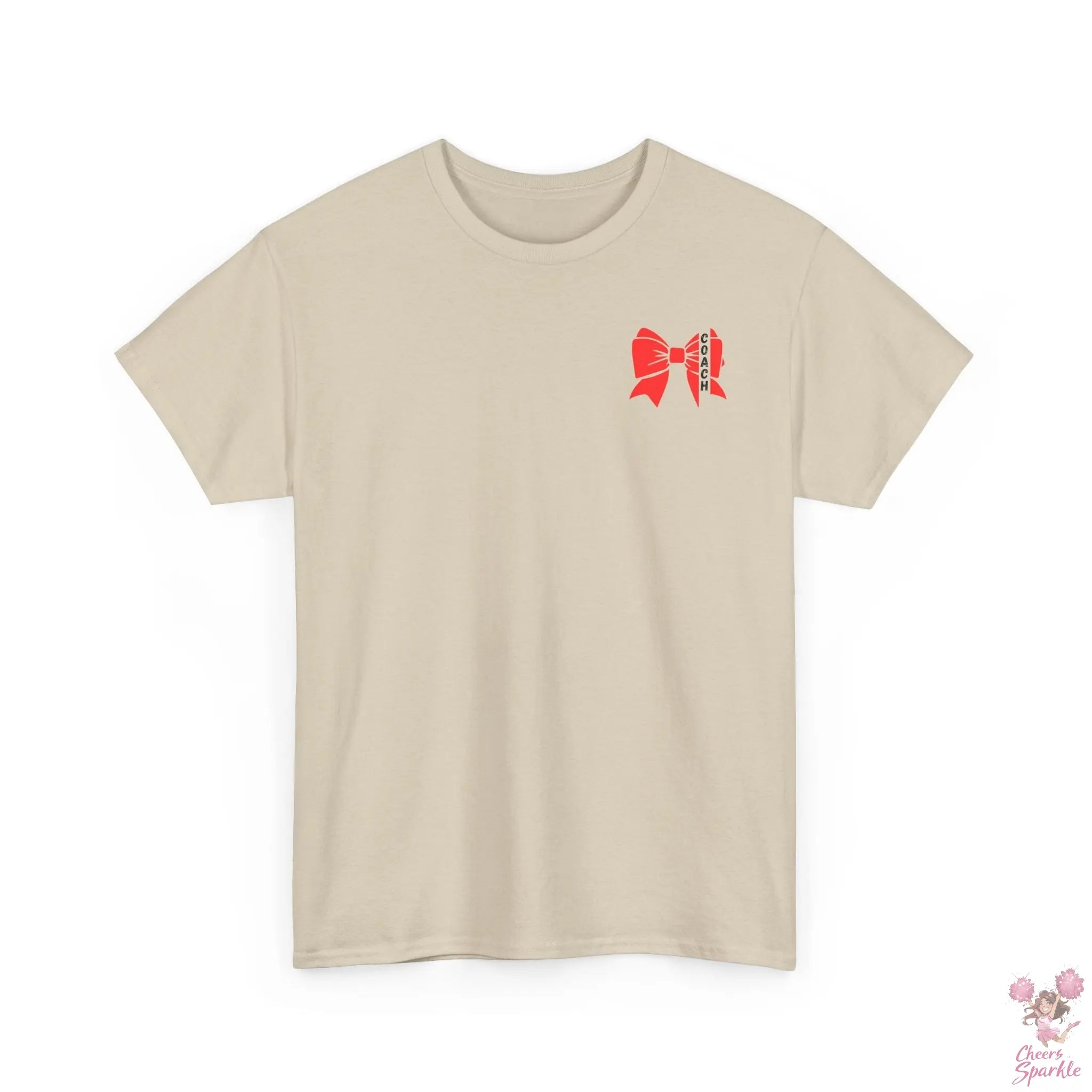 Cheer Coach T-Shirt mit Roter Bow Printify