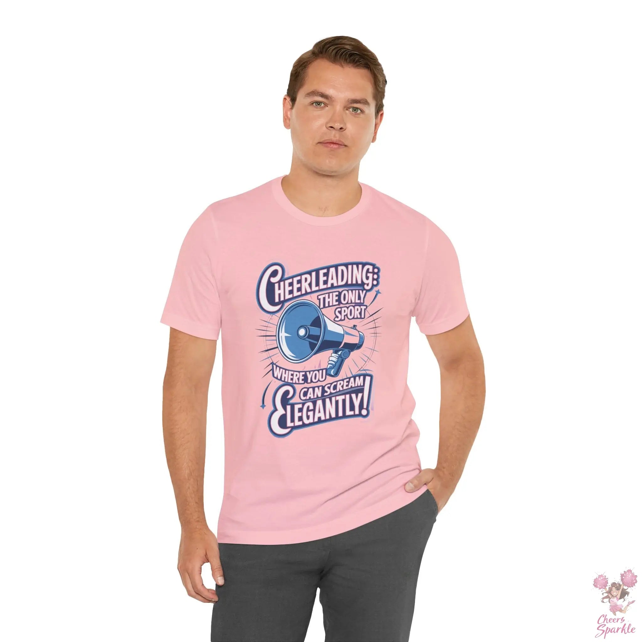 Cheerleading T-Shirt „Cheerleading: The Only Sport Where You Can Scream Elegantly!“ Cheers and Sparkle