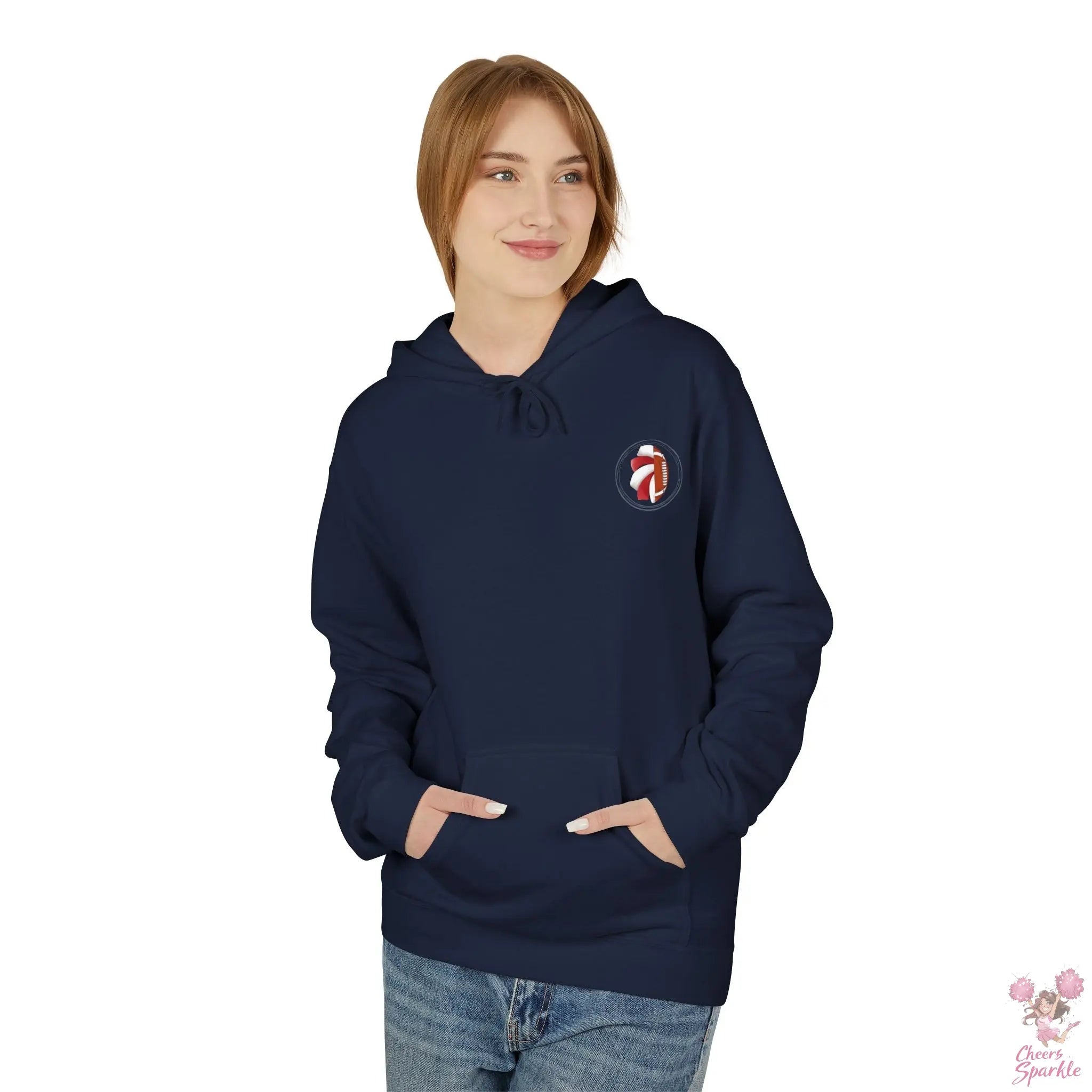 He Plays - She Cheers Hoodie Printify