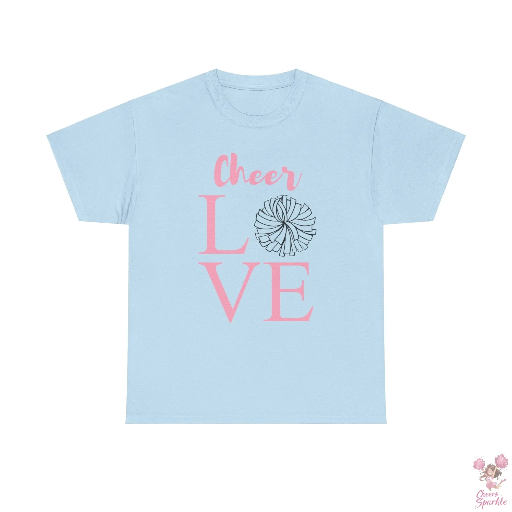 Heavy Cotton T-Shirt "Cheer Love" Cheers and Sparkle