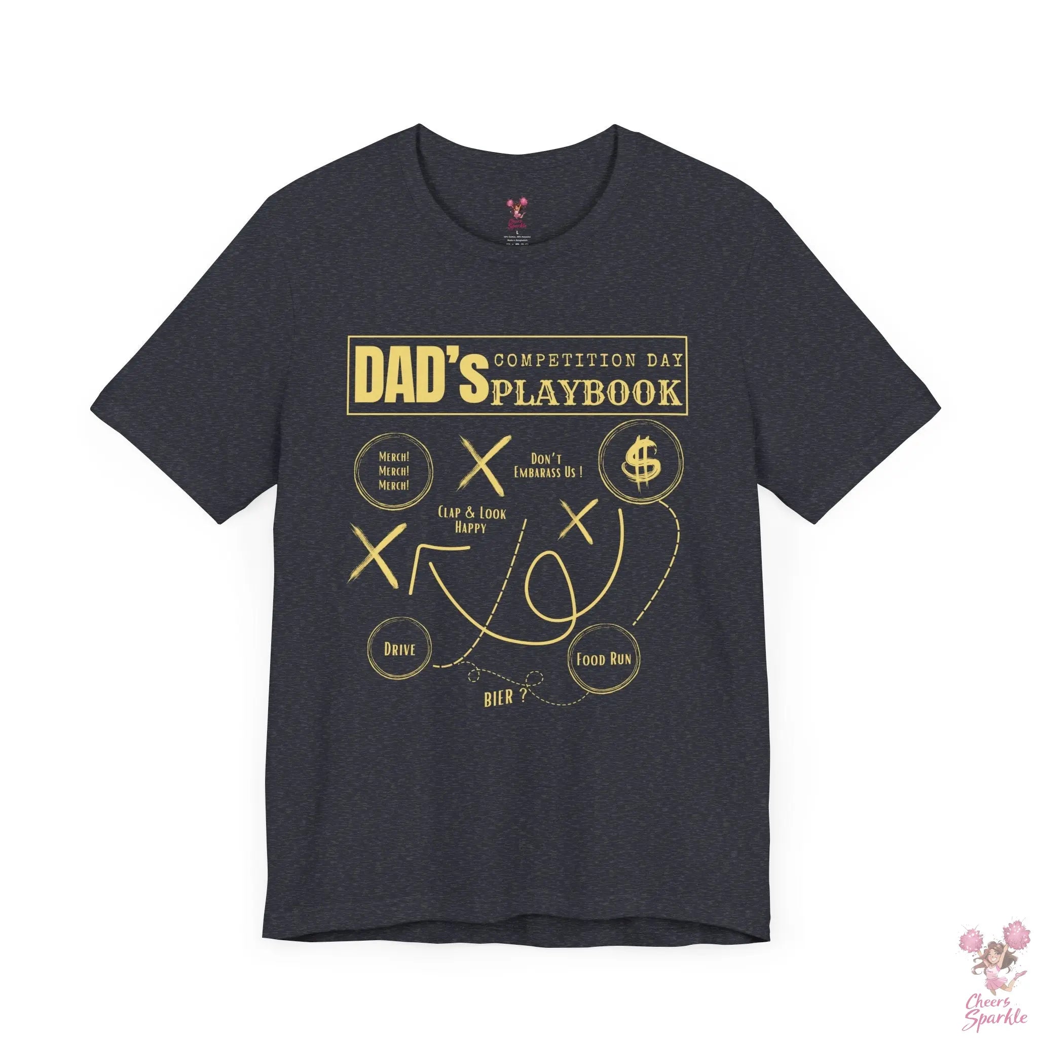 "Dad's Competition Day Playbook" Cheers and Sparkle