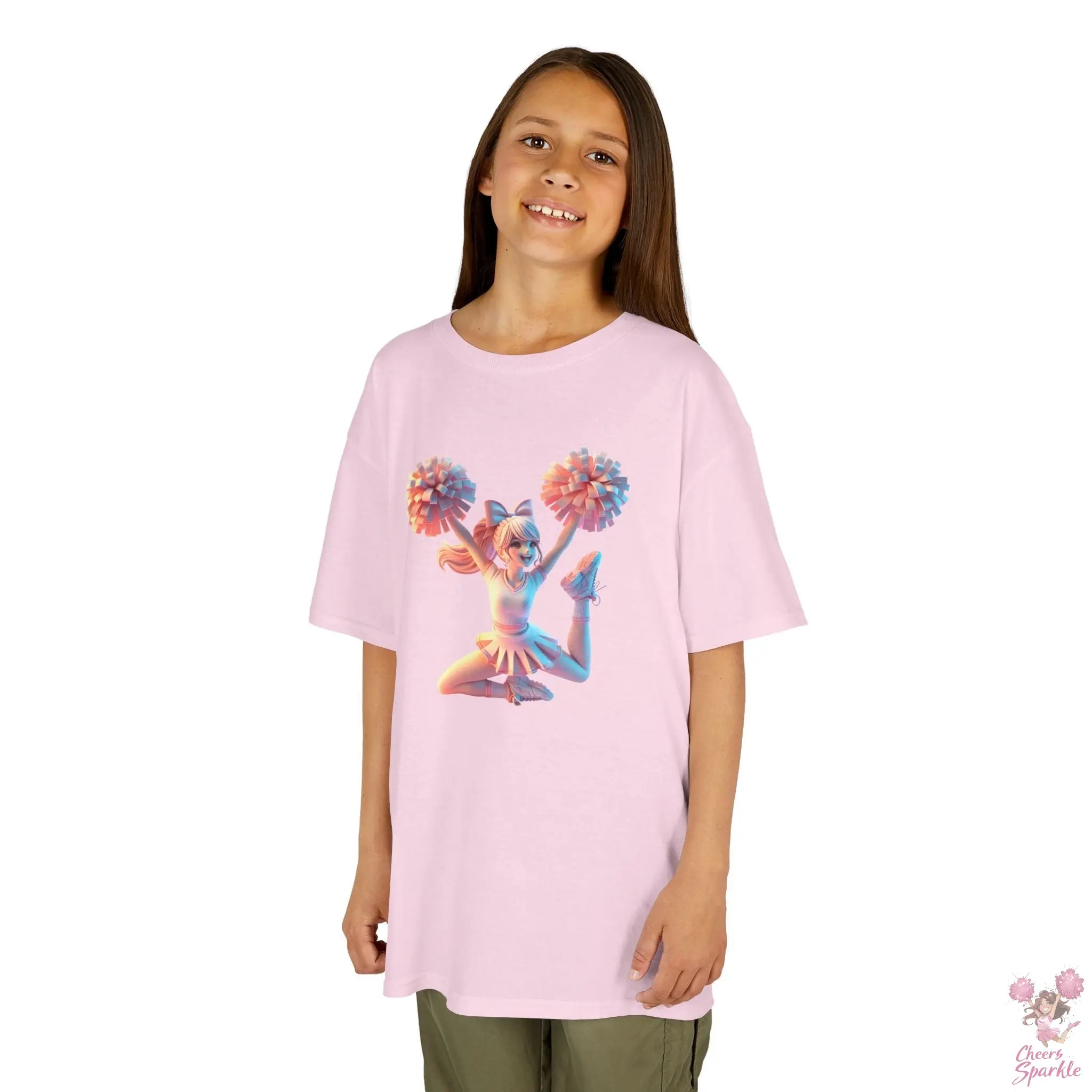 Lebendigen 3D-Druck eines Cheerleaders - Kids Heavy Cotton™ Tee Printify