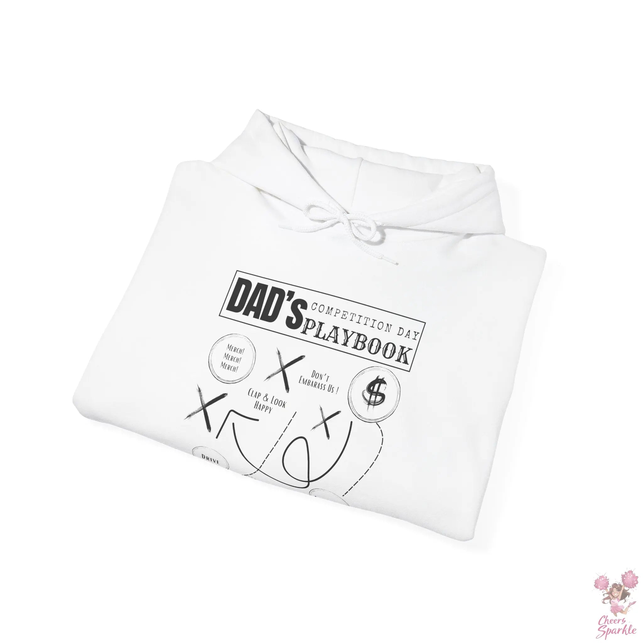 Hoodie "Dad's Competition Day Playbook" Cheers and Sparkle