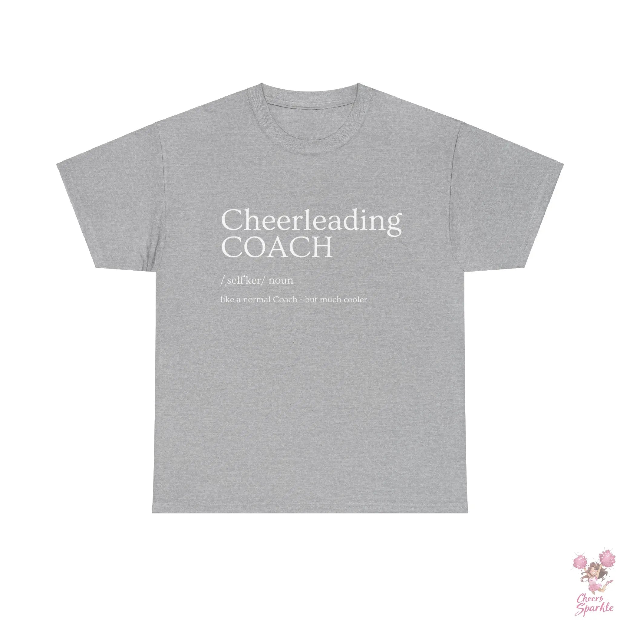 Heavy Cotton T-Shirt „Cheerleading Coach“ Cheers and Sparkle