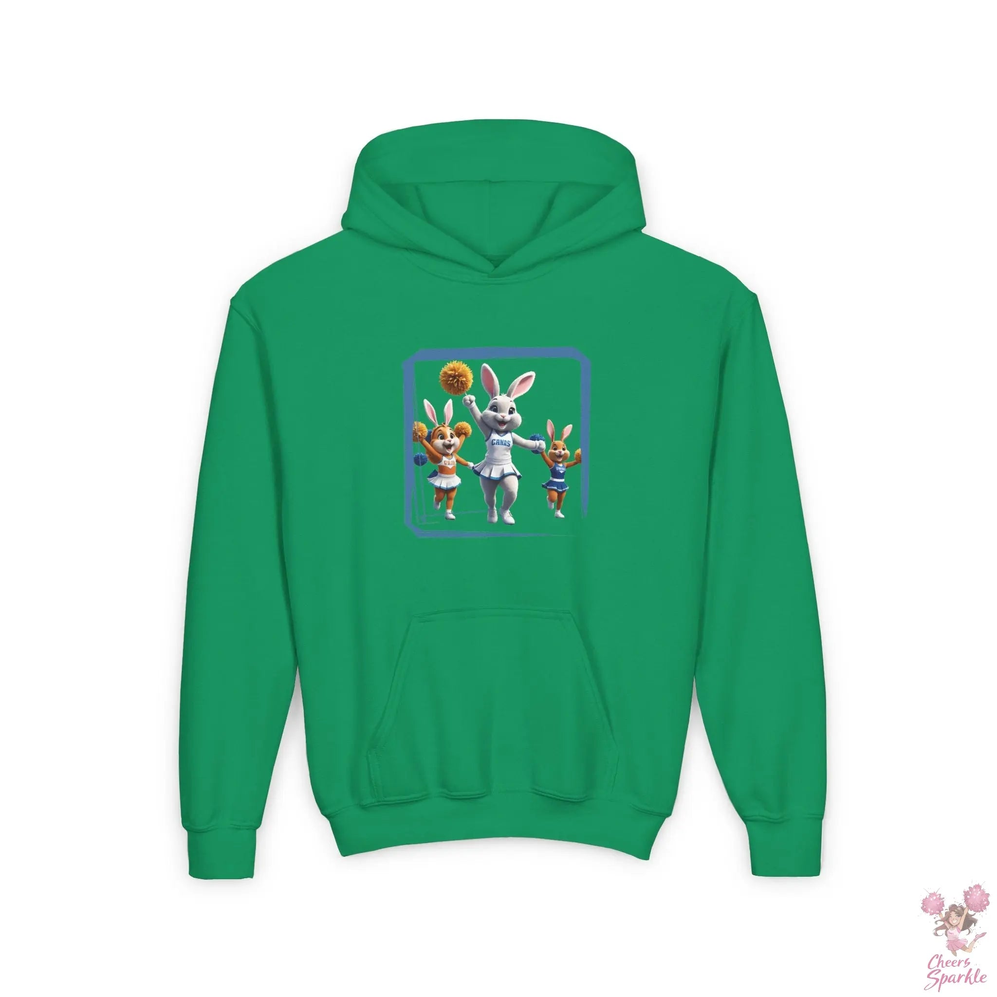 Kids Hoodie "Cheerleader Hasen" Printify