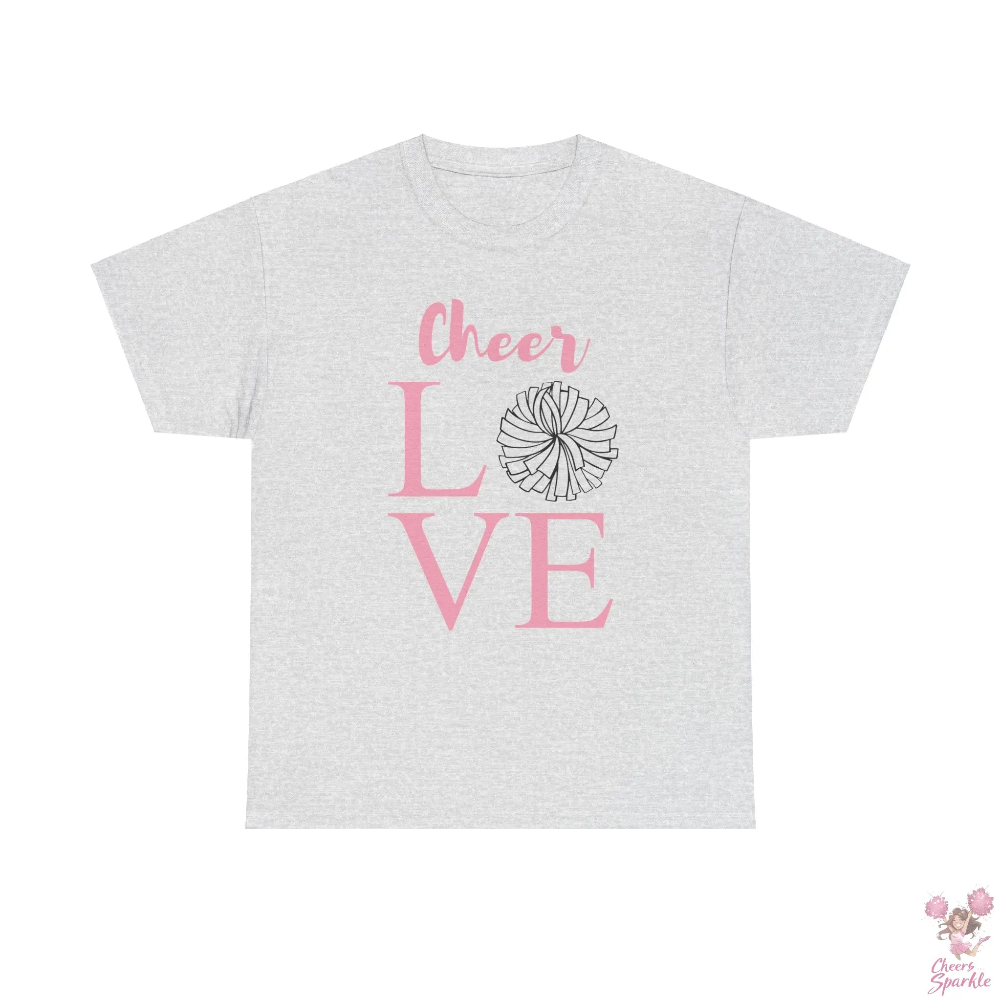 Heavy Cotton T-Shirt "Cheer Love" Cheers and Sparkle