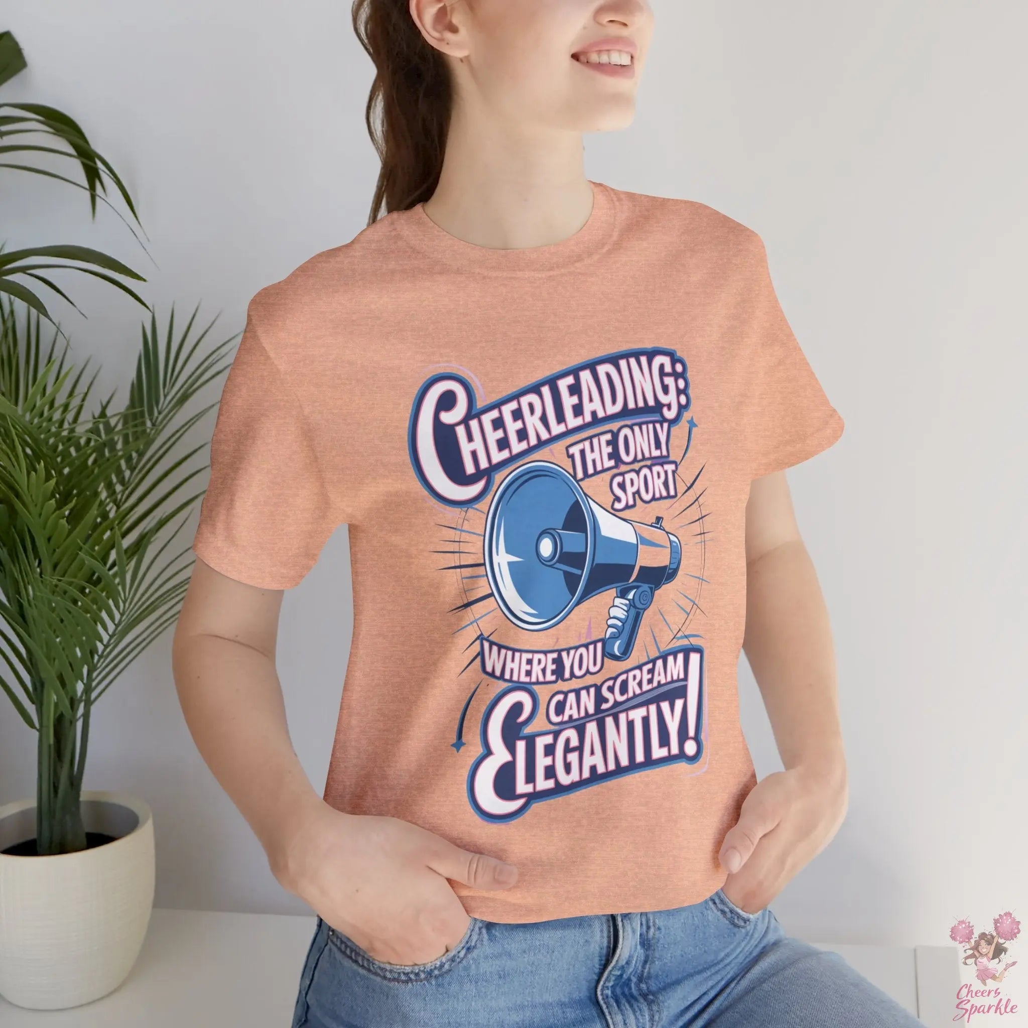 Cheerleading T-Shirt „Cheerleading: The Only Sport Where You Can Scream Elegantly!“ Cheers and Sparkle