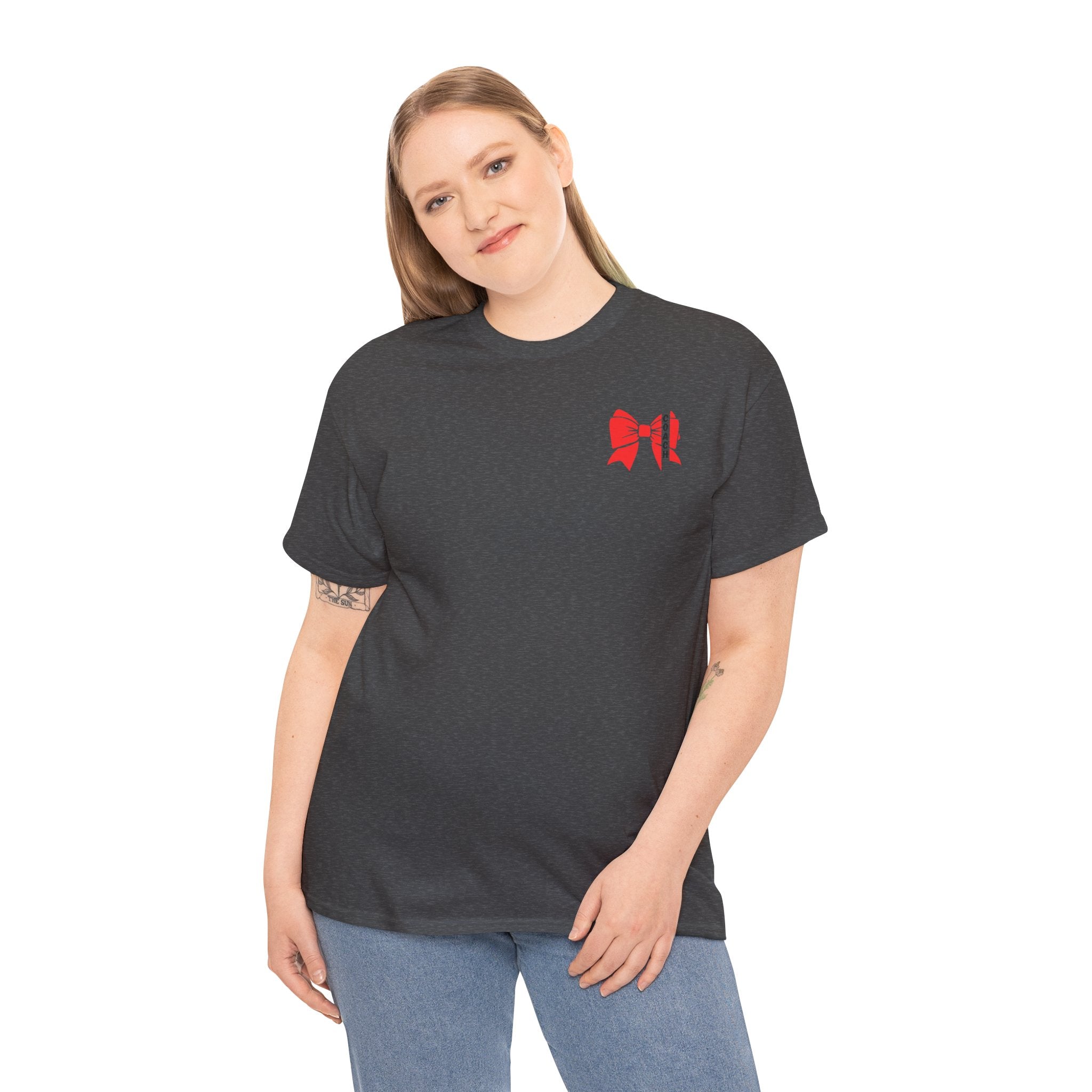 Cheer Coach T-Shirt mit Roter Bow