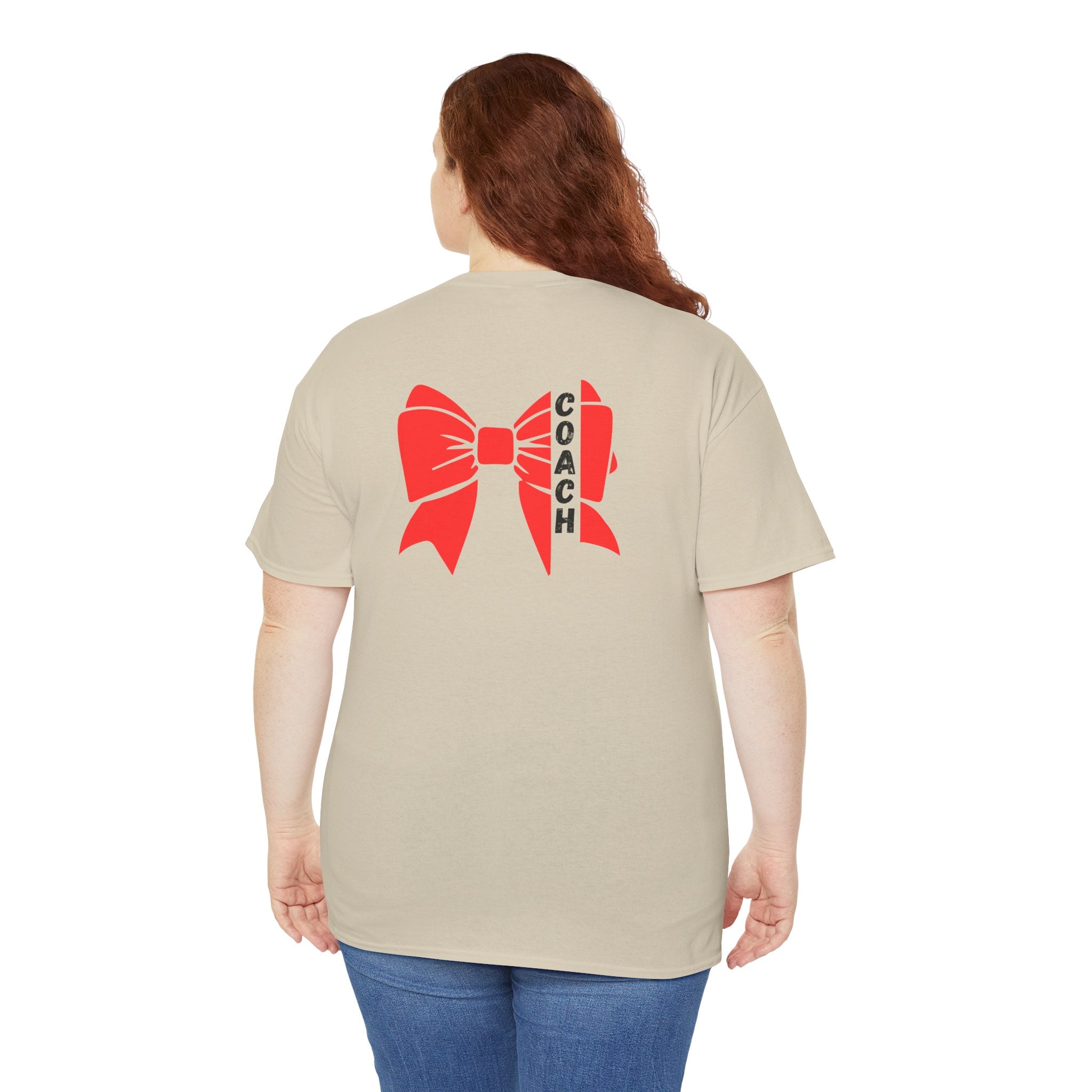 Cheer Coach T-Shirt mit Roter Bow