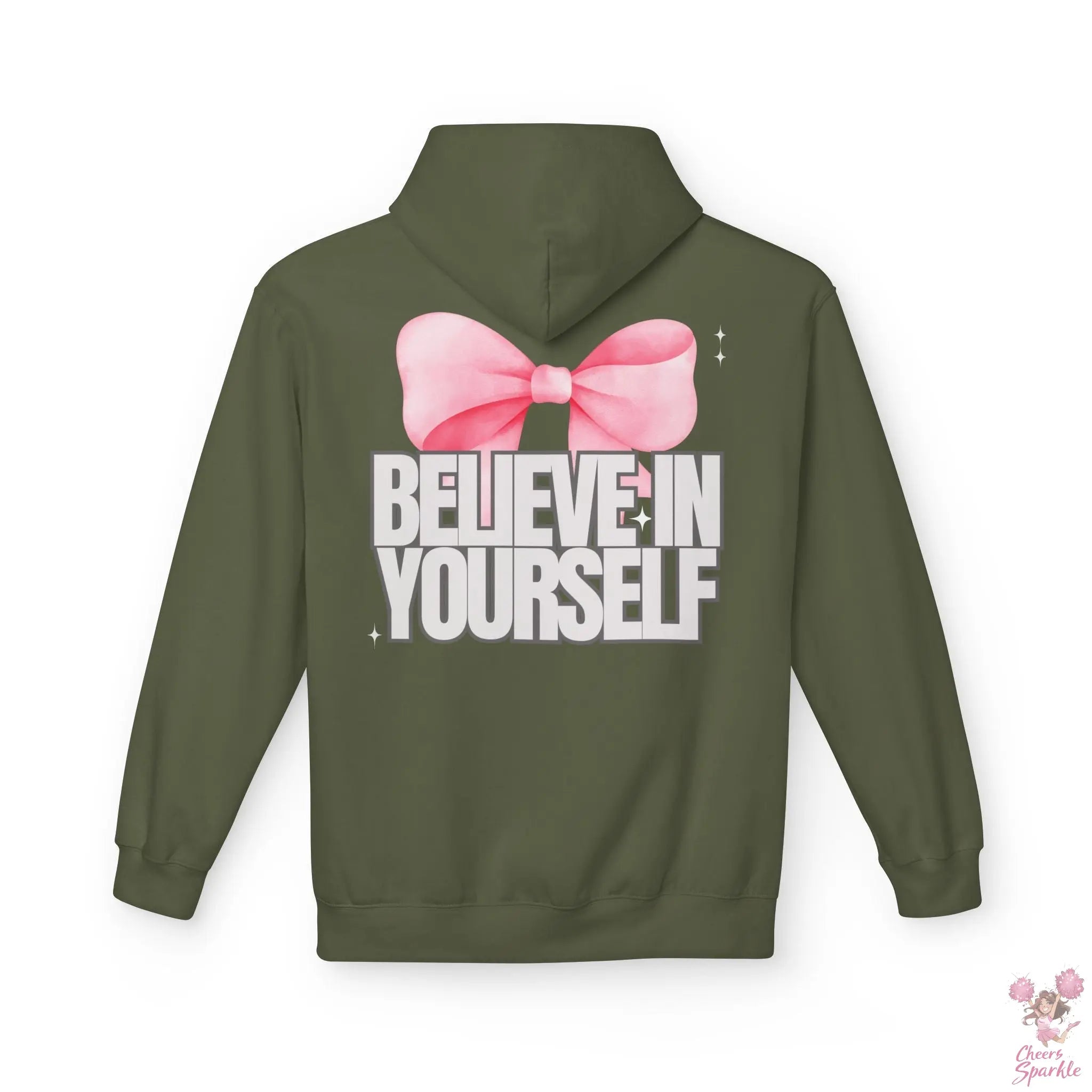 Hoddie  "Believe in Yourself" mit Schleifenmotiv Cheers and Sparkle