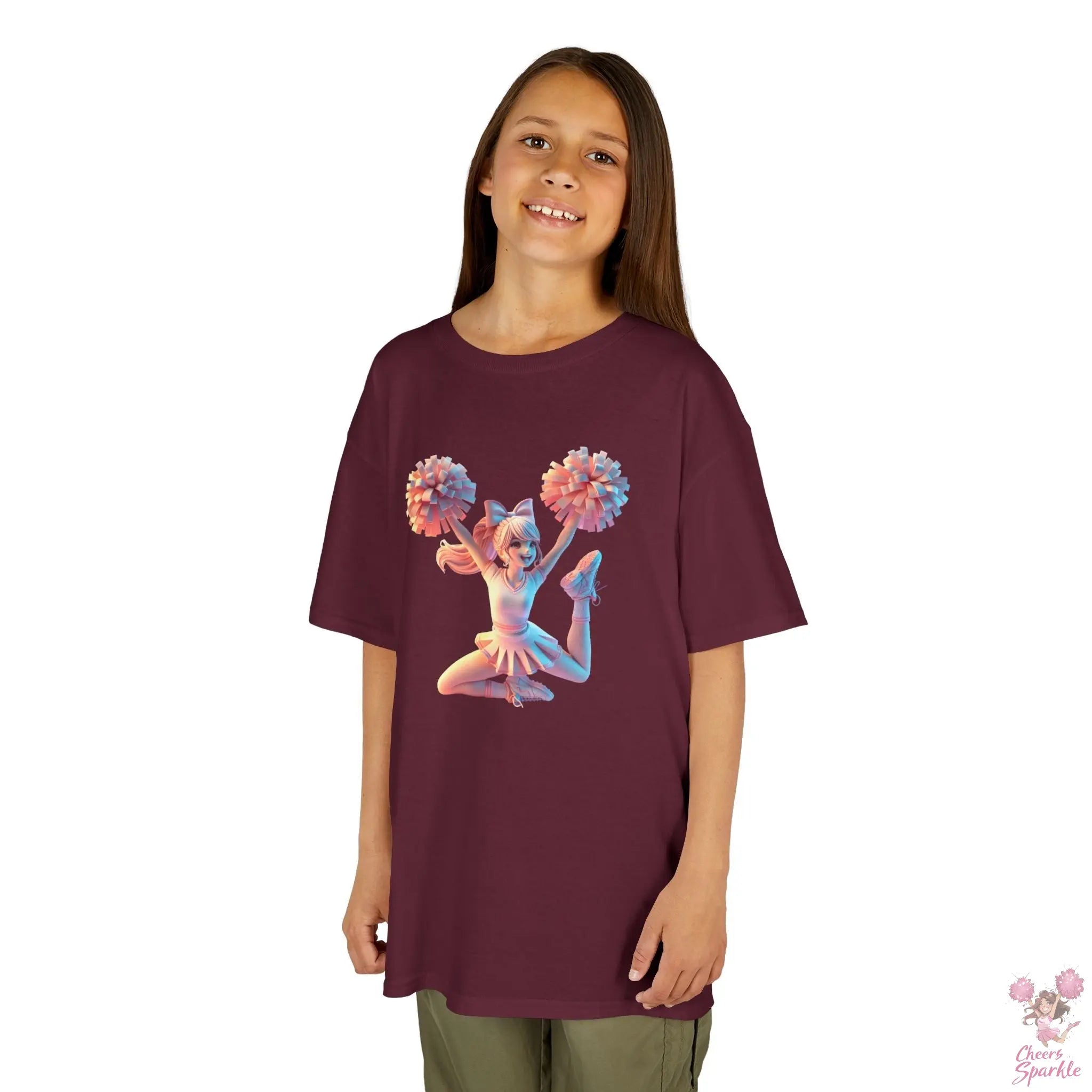 Lebendigen 3D-Druck eines Cheerleaders - Kids Heavy Cotton™ Tee Printify