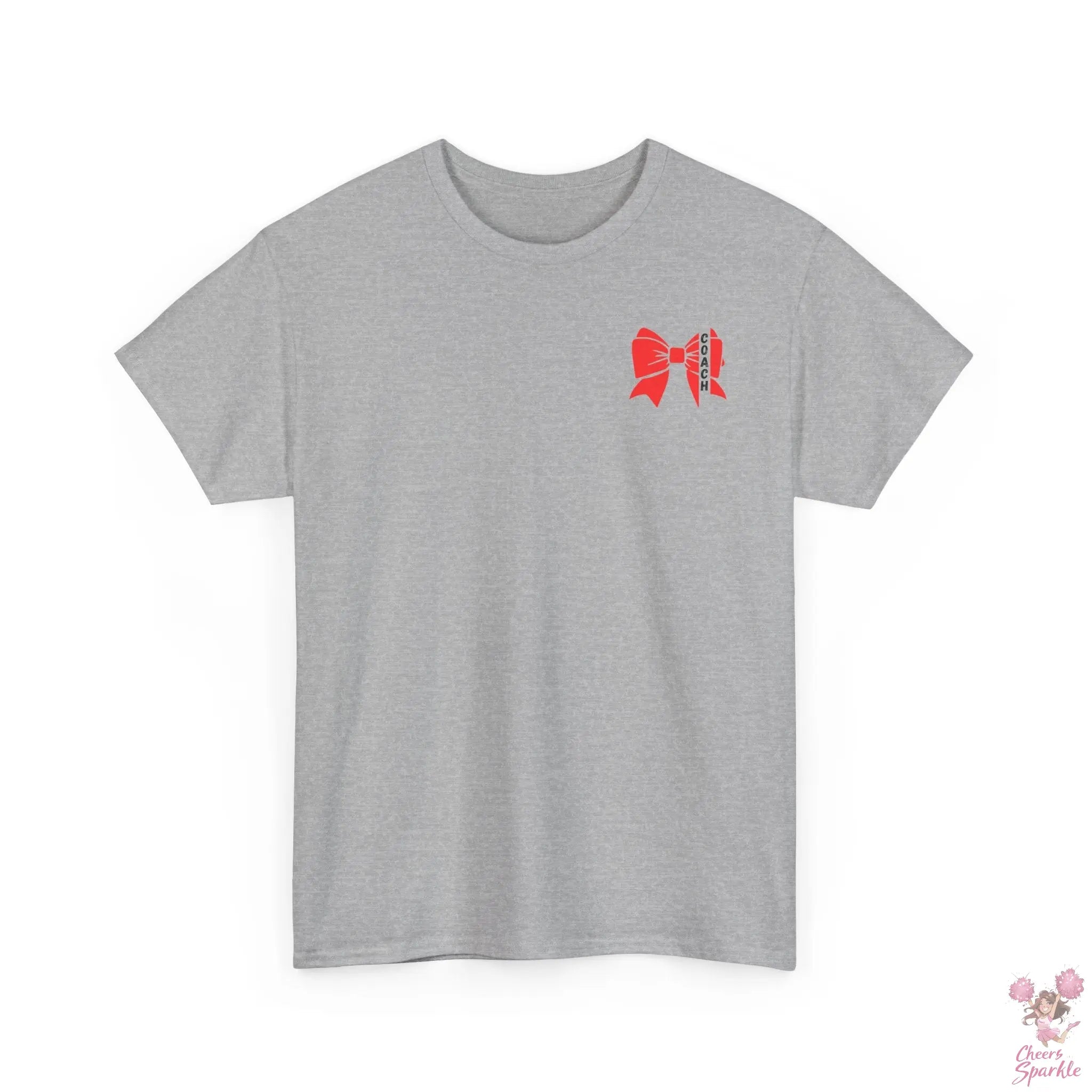 Cheer Coach T-Shirt mit Roter Bow Printify