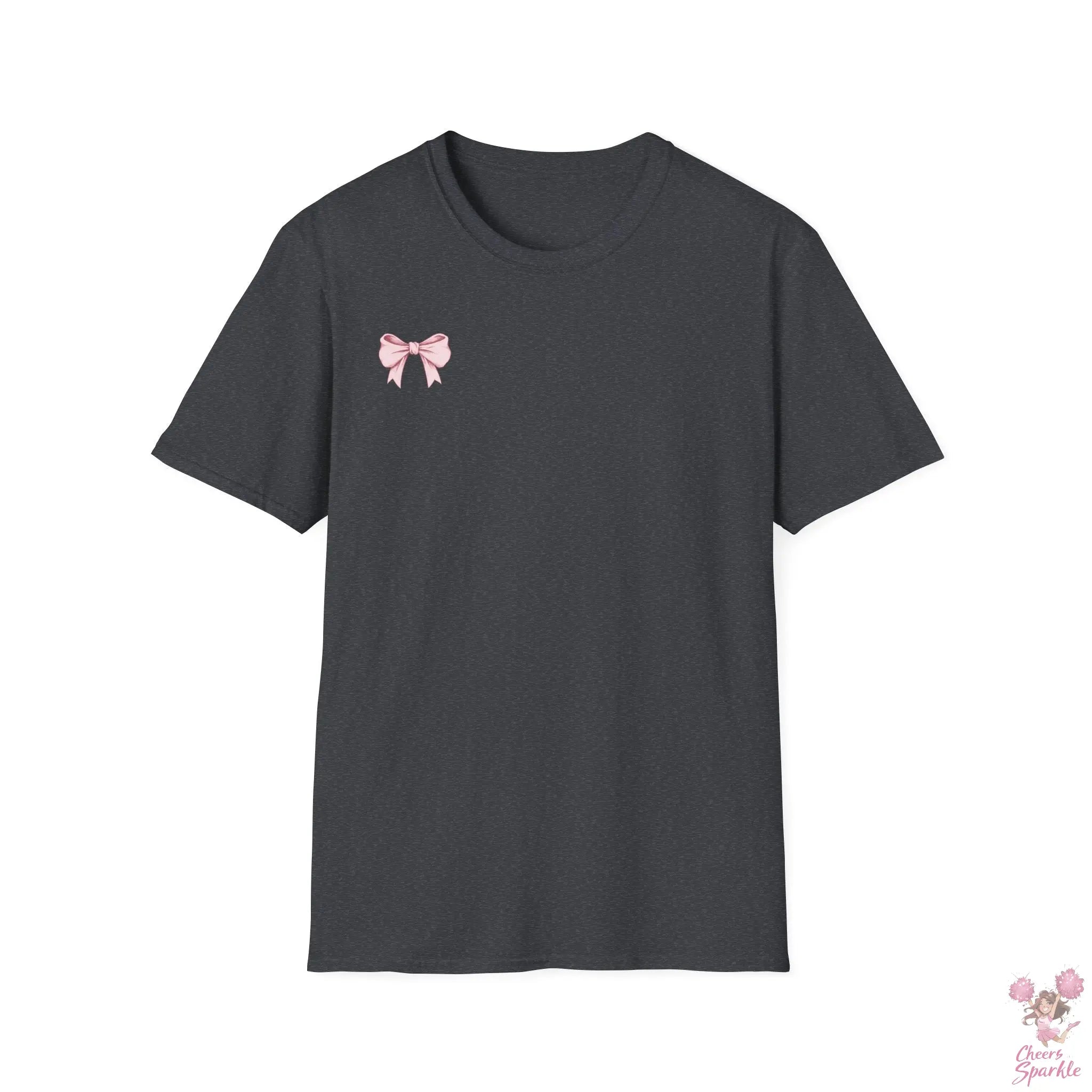 Cheerful Bow Unisex Softstyle T-Shirt Cheers and Sparkle