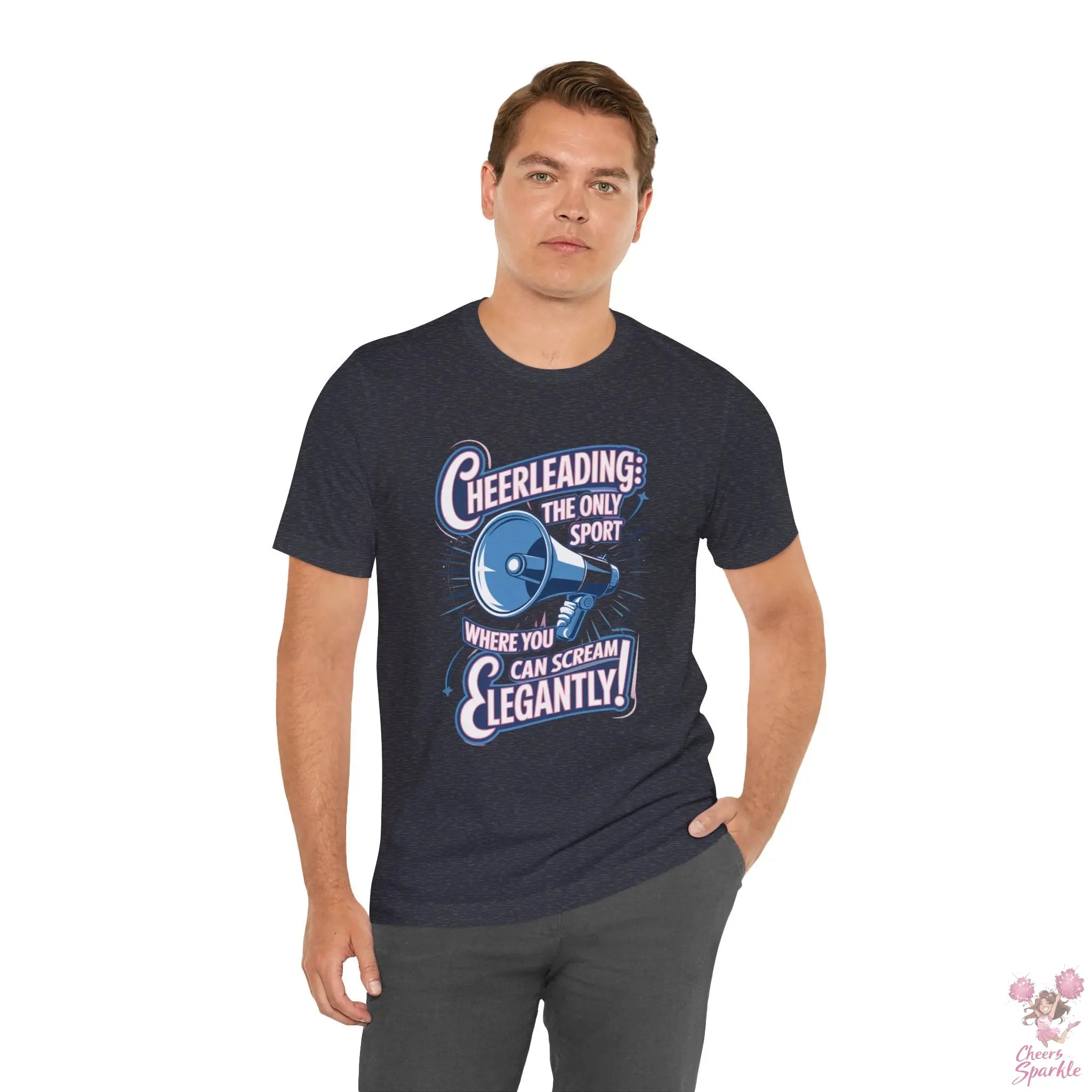 Cheerleading T-Shirt „Cheerleading: The Only Sport Where You Can Scream Elegantly!“ Cheers and Sparkle
