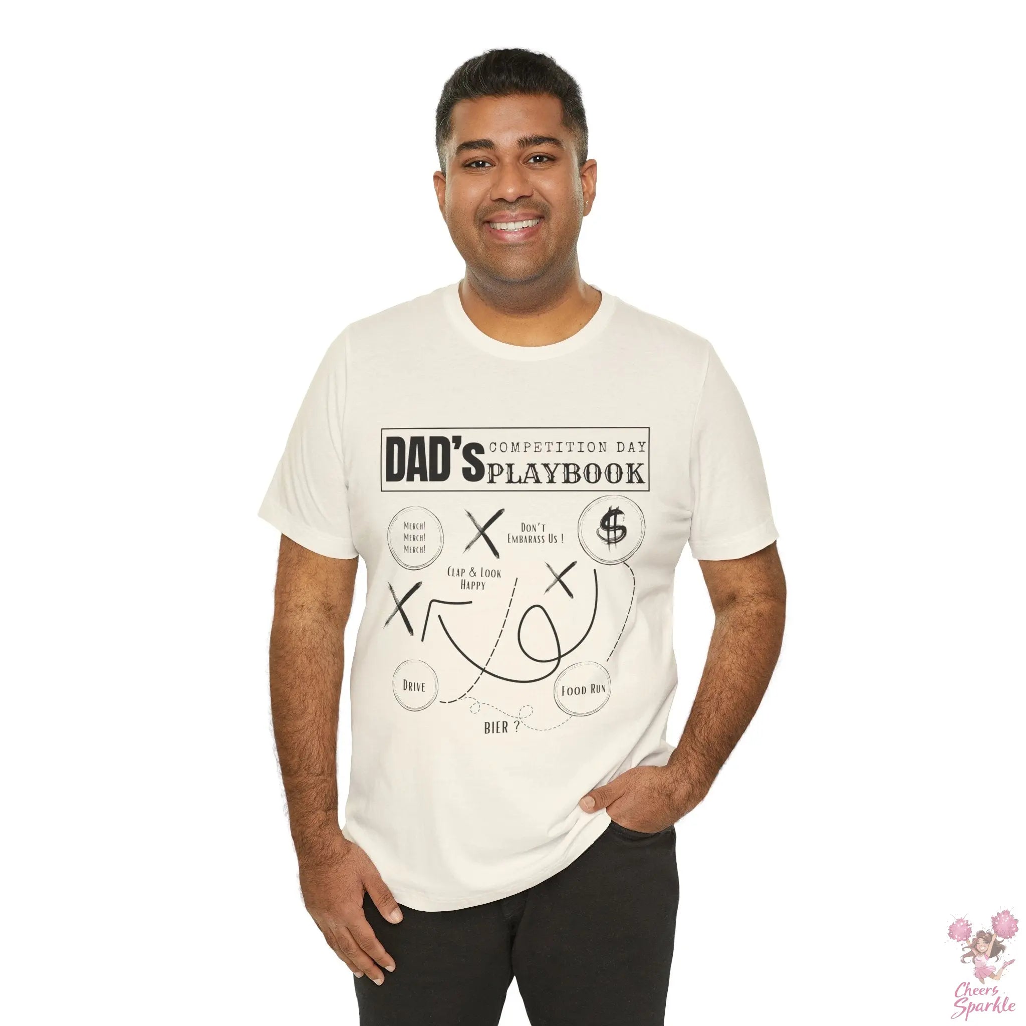 Cheer Dad T-Shirt for Game Day and Cheer Competition Cheers and Sparkle