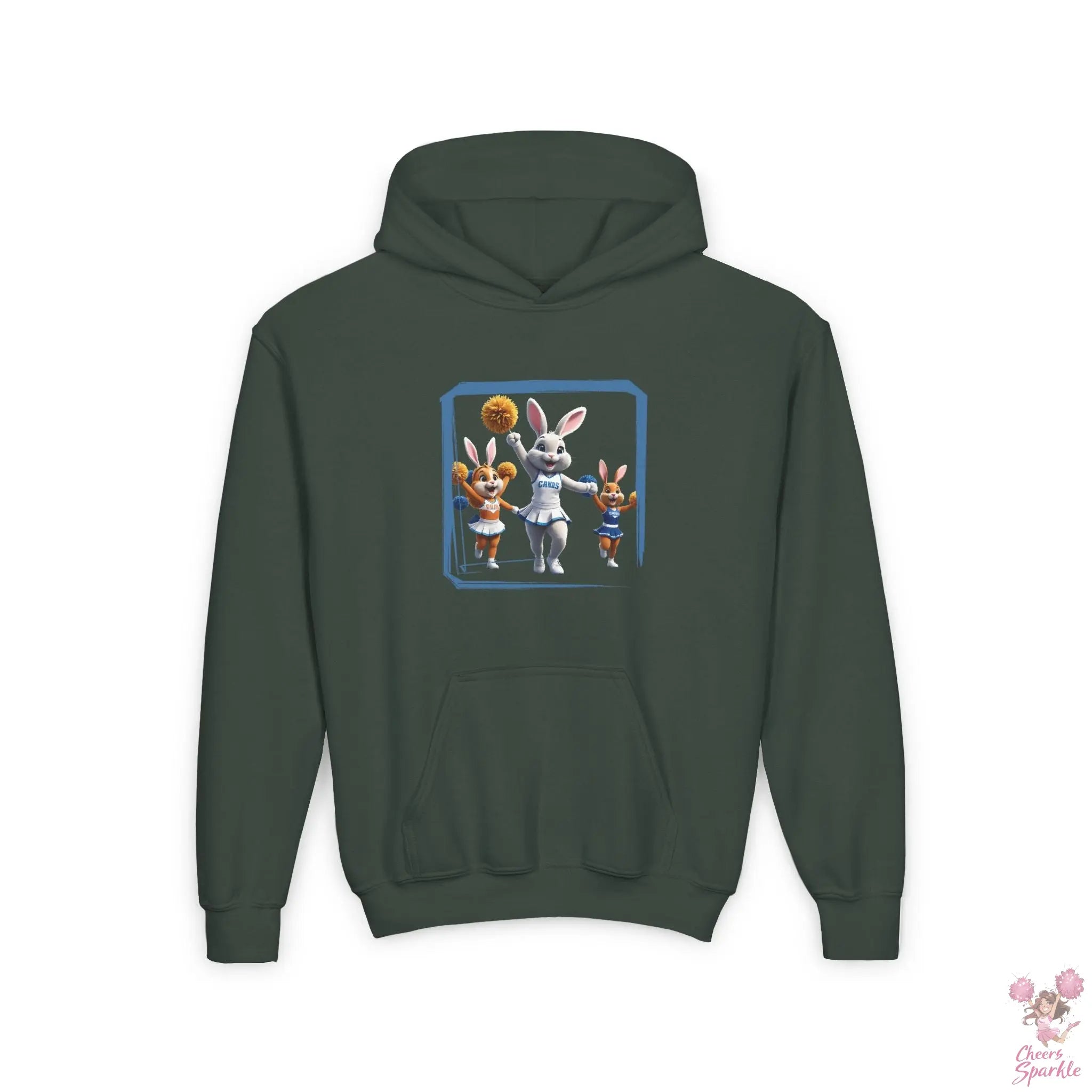 Kids Hoodie "Cheerleader Hasen" Printify