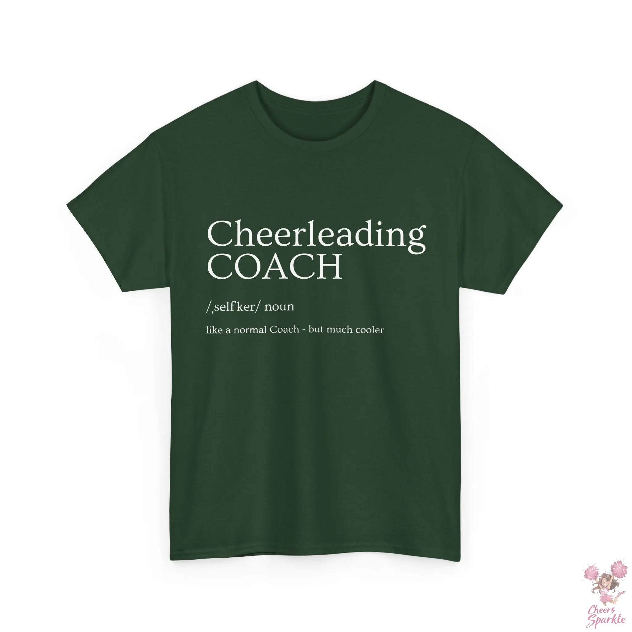 Heavy Cotton T-Shirt „Cheerleading Coach“ Cheers and Sparkle