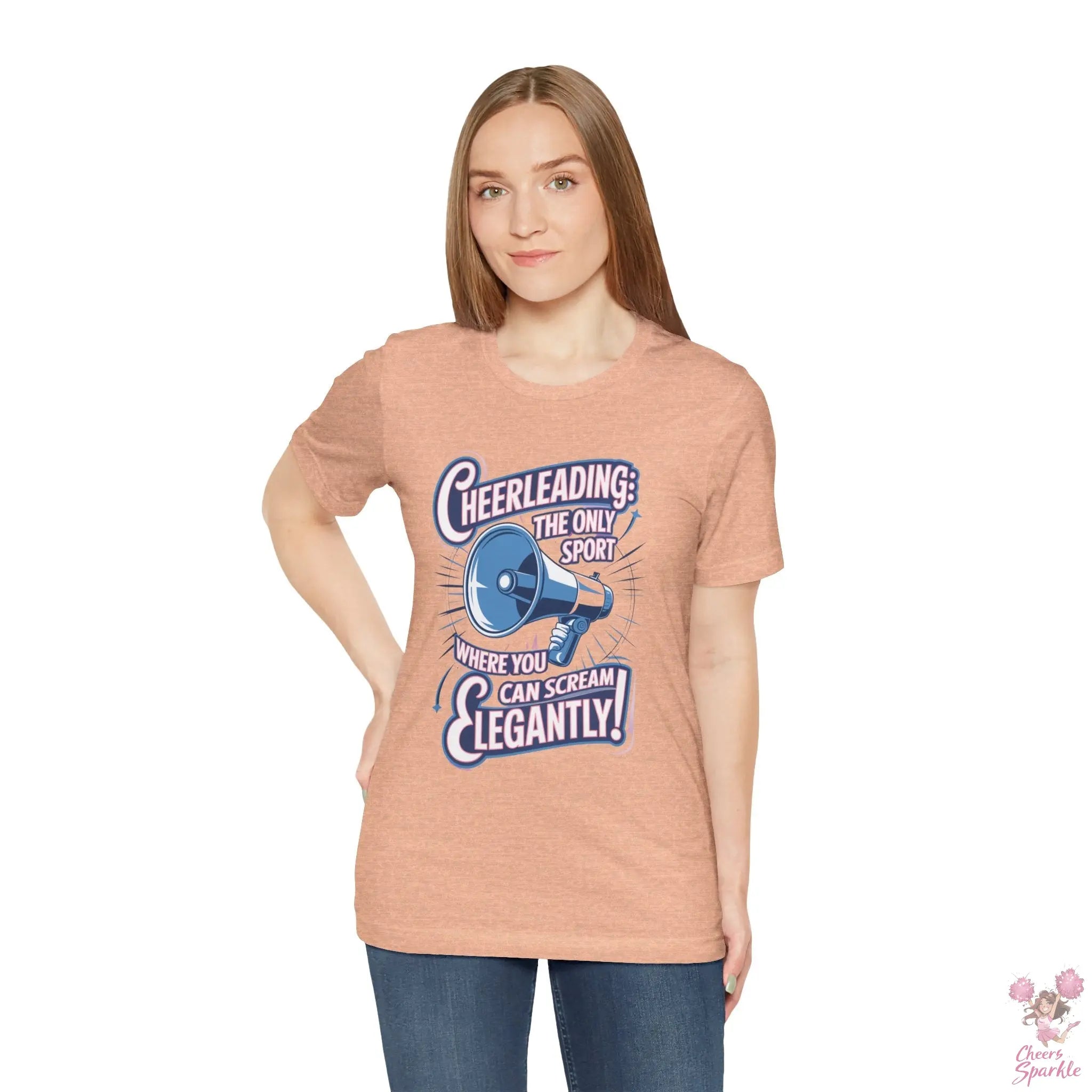 Cheerleading T-Shirt „Cheerleading: The Only Sport Where You Can Scream Elegantly!“ Cheers and Sparkle