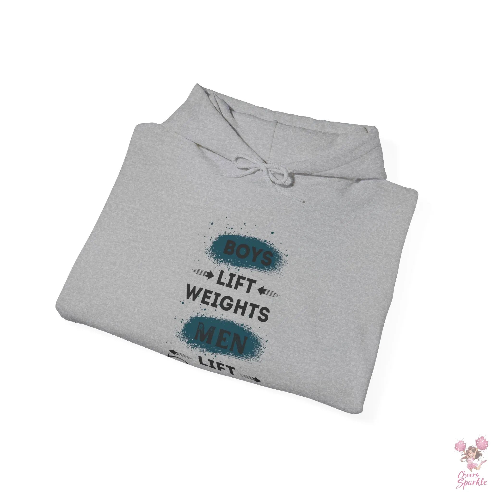 Hoddie - „Boys Lift Weights, Men Lift Cheerleaders“ Cheers and Sparkle