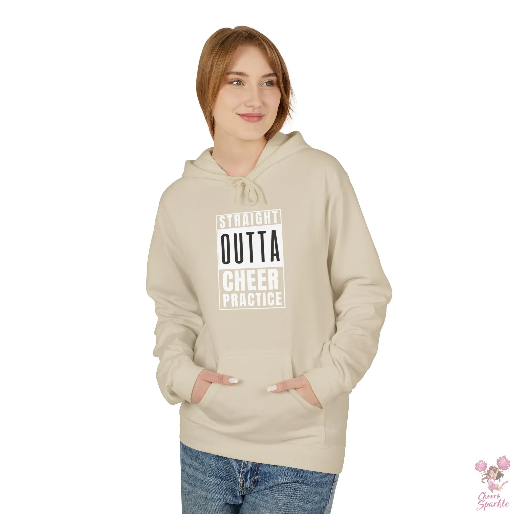 Hoodie „Straight Outta Cheer Practice“ Printify