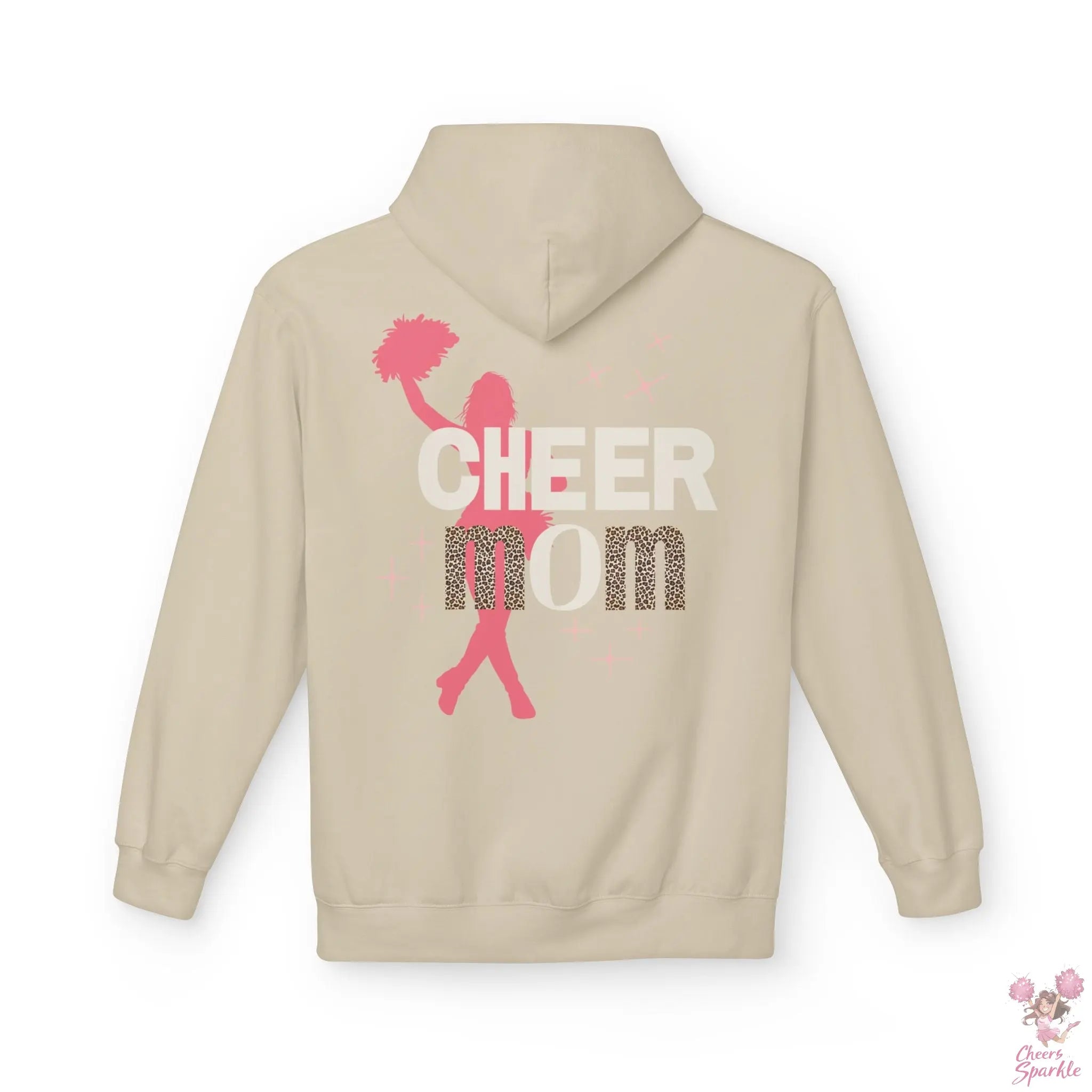 Cheer Mom Hoodie - Leo Print Cheers and Sparkle