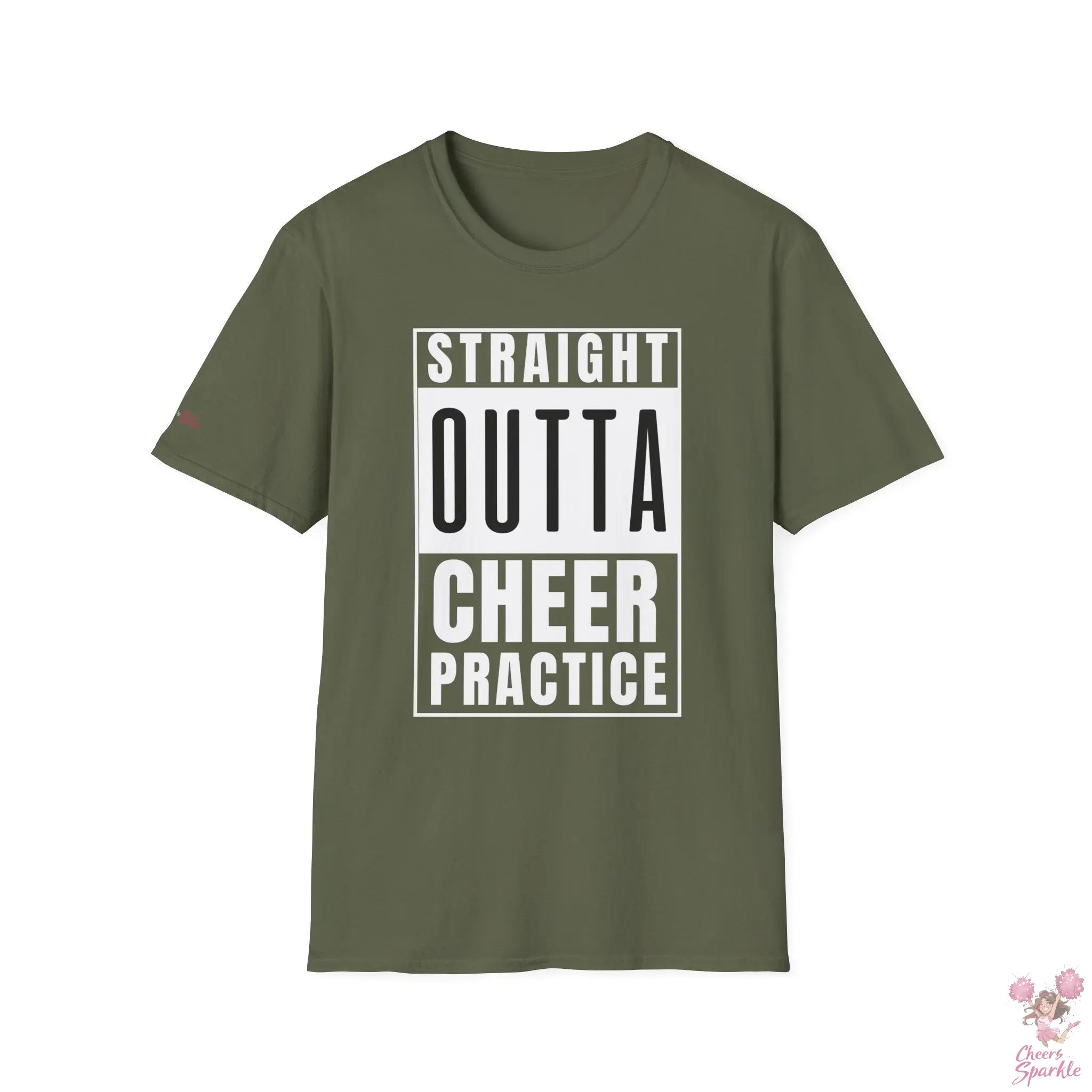 T-Shirt - "Straight Outta Cheer Practice" Cheers and Sparkle