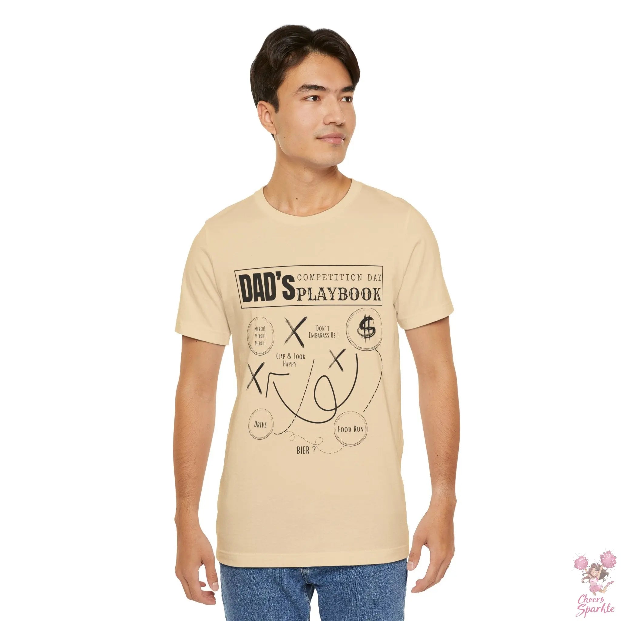 Cheer Dad T-Shirt for Game Day and Cheer Competition Cheers and Sparkle