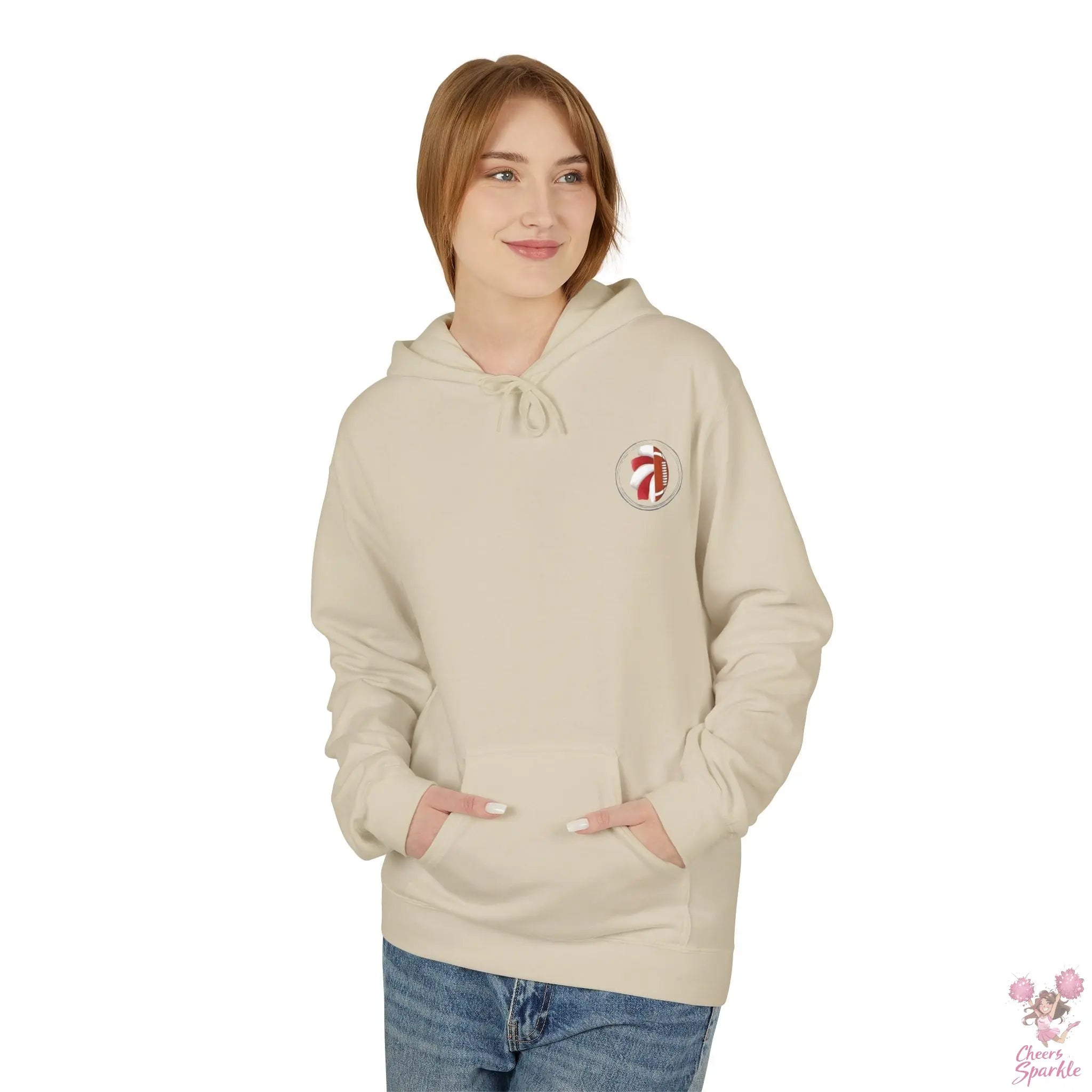 He Plays - She Cheers Hoodie Printify