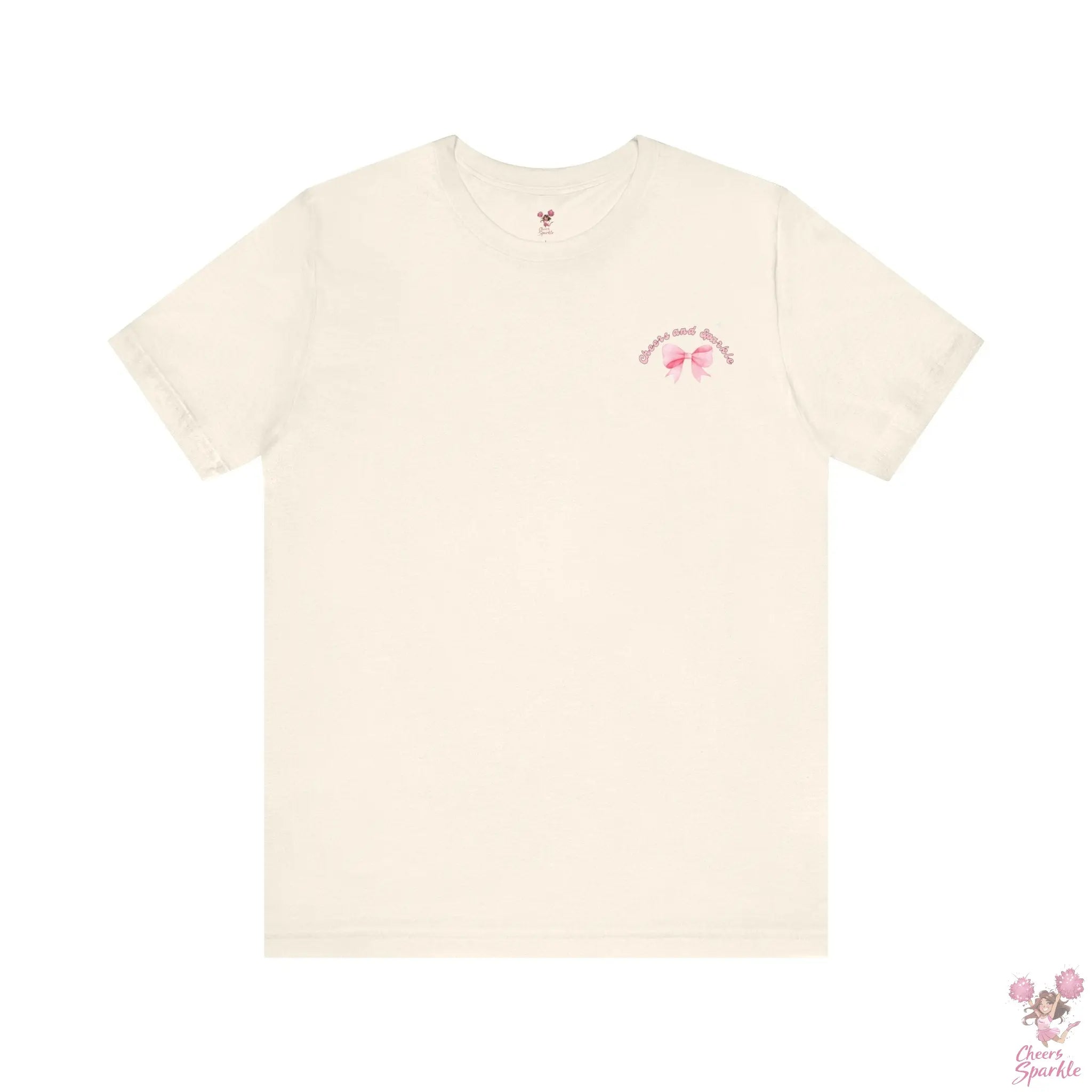 "Believe in Yourself"  mit Schleifenmotiv V-Ausschnitt T-Shirt Cheers and Sparkle