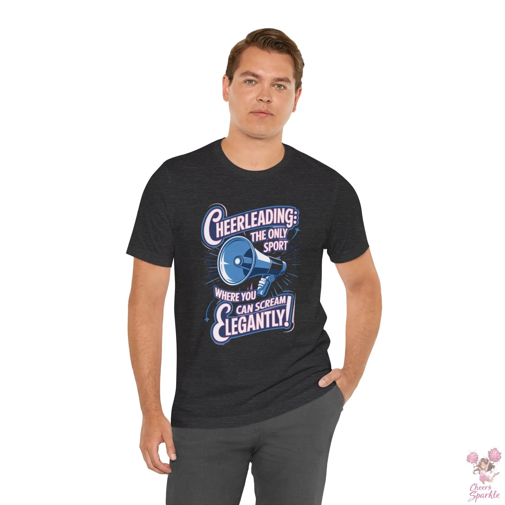 Cheerleading T-Shirt „Cheerleading: The Only Sport Where You Can Scream Elegantly!“ Cheers and Sparkle