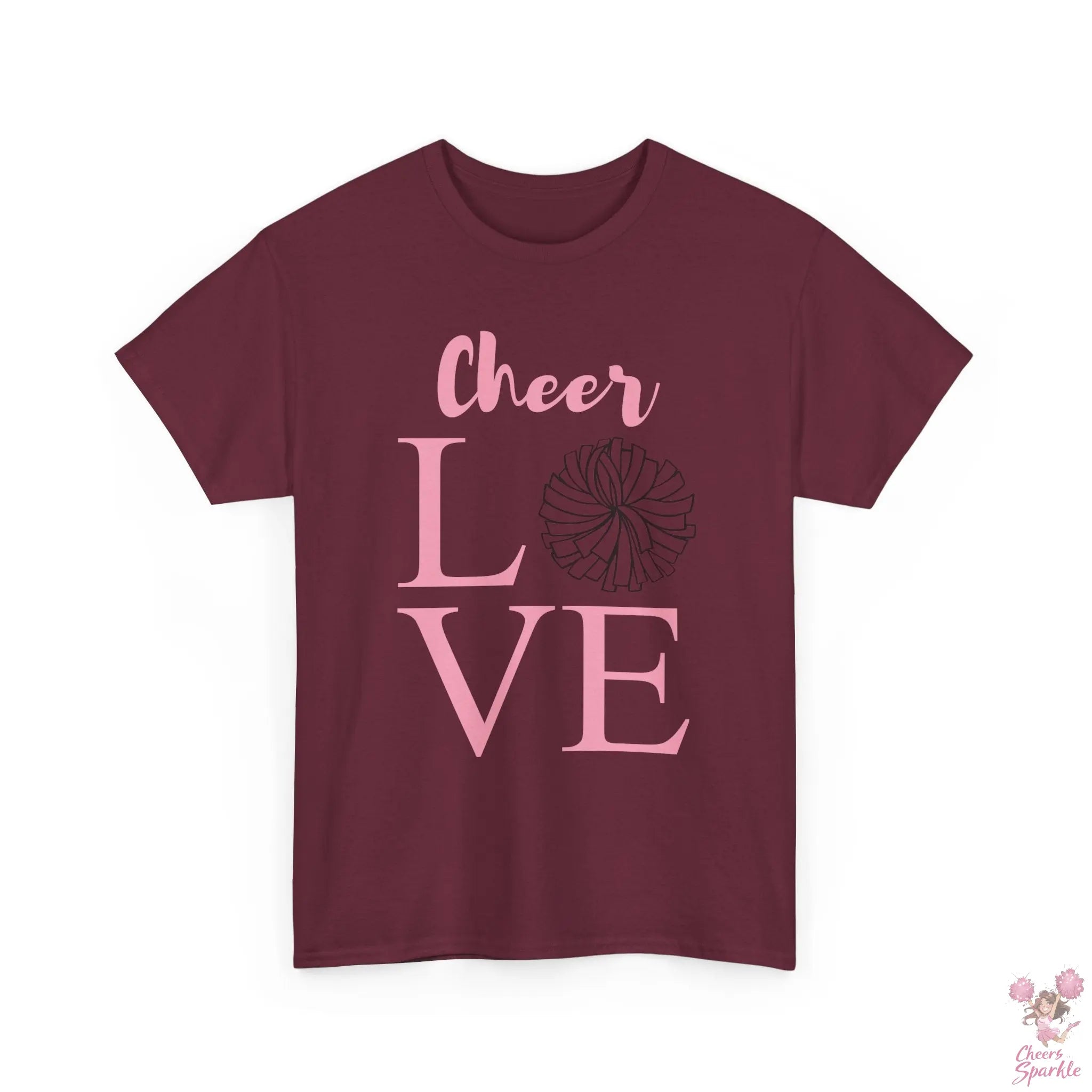 Heavy Cotton T-Shirt "Cheer Love" Cheers and Sparkle