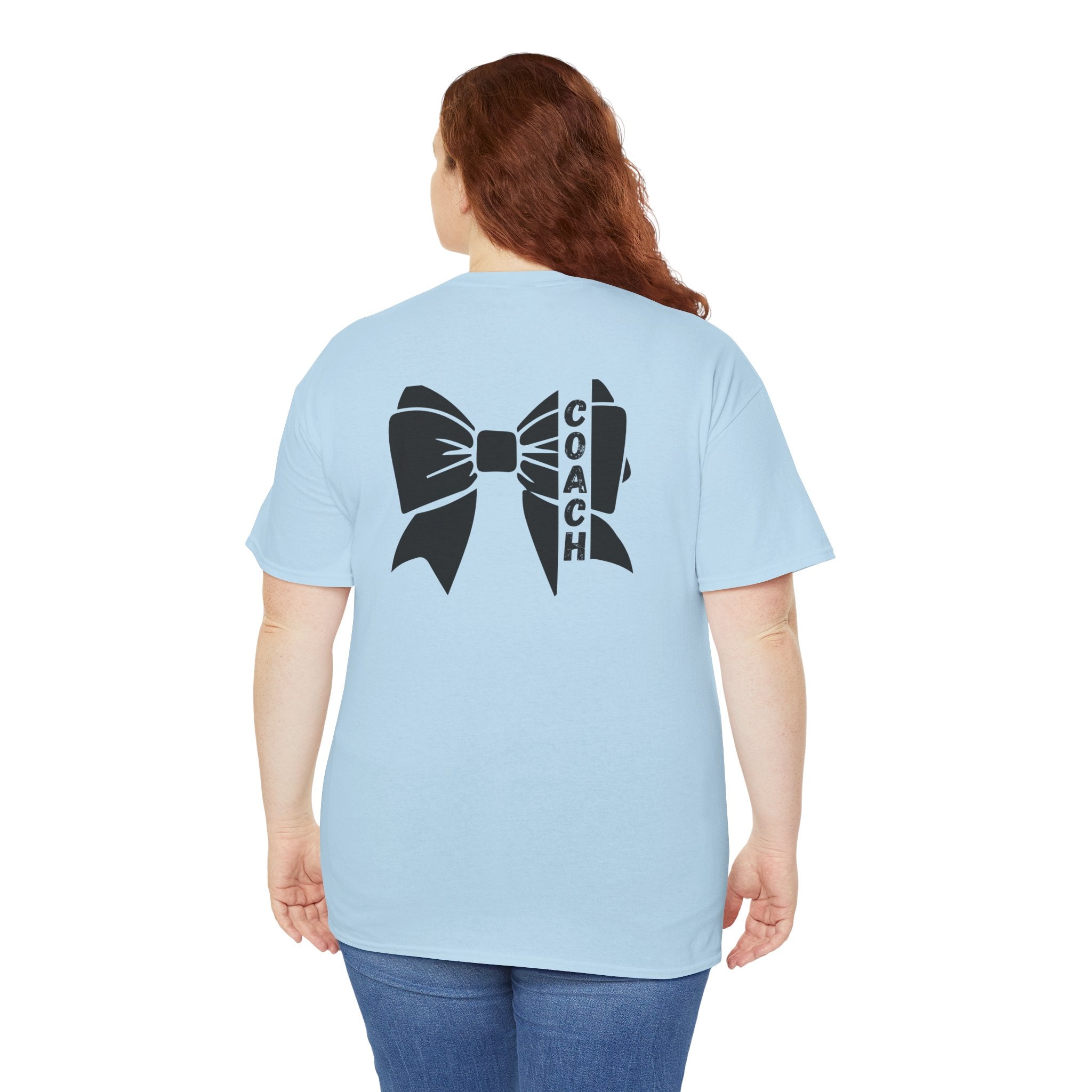 Cheer Coach T-Shirt mit Schwarzer Bow