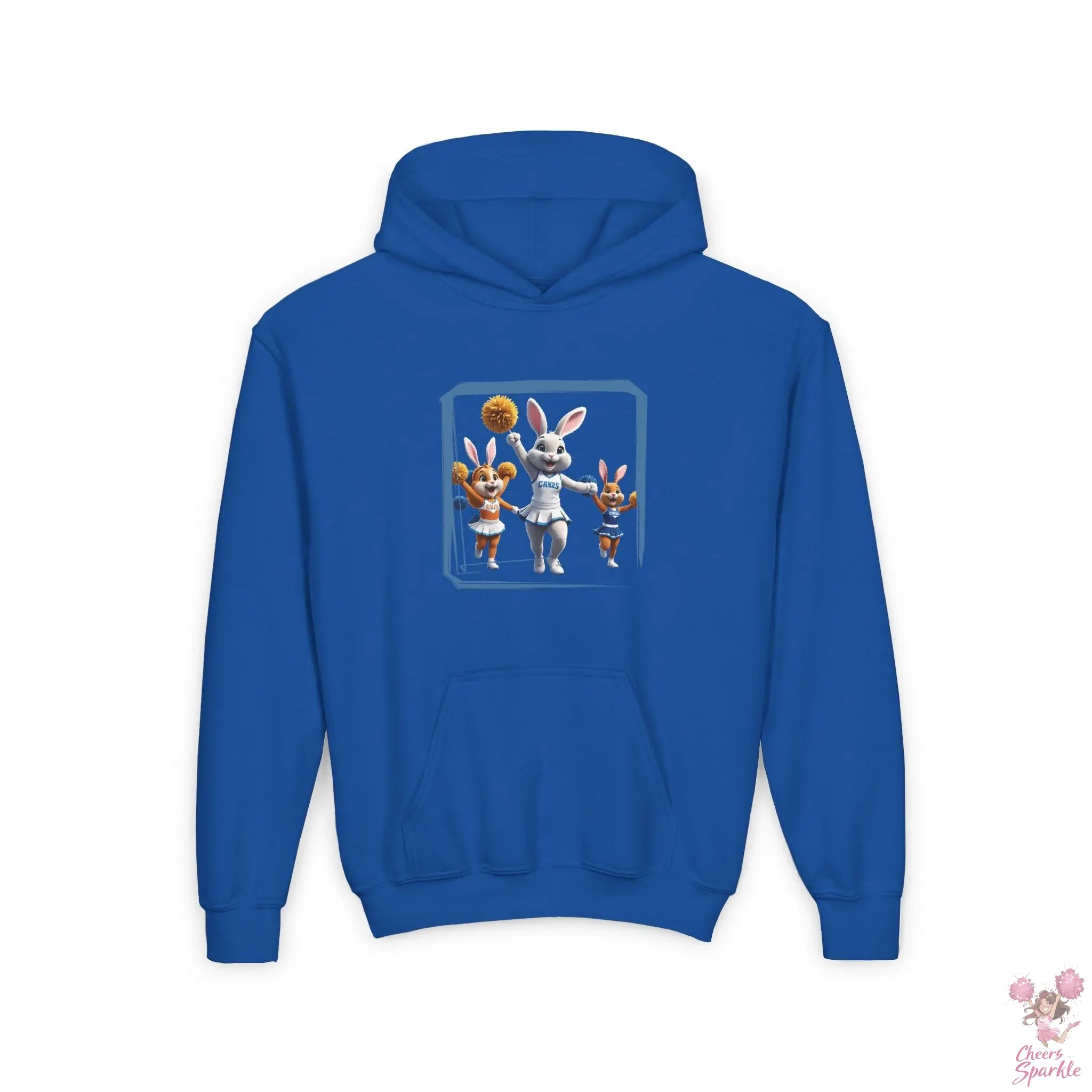 Kids Hoodie "Cheerleader Hasen" Printify