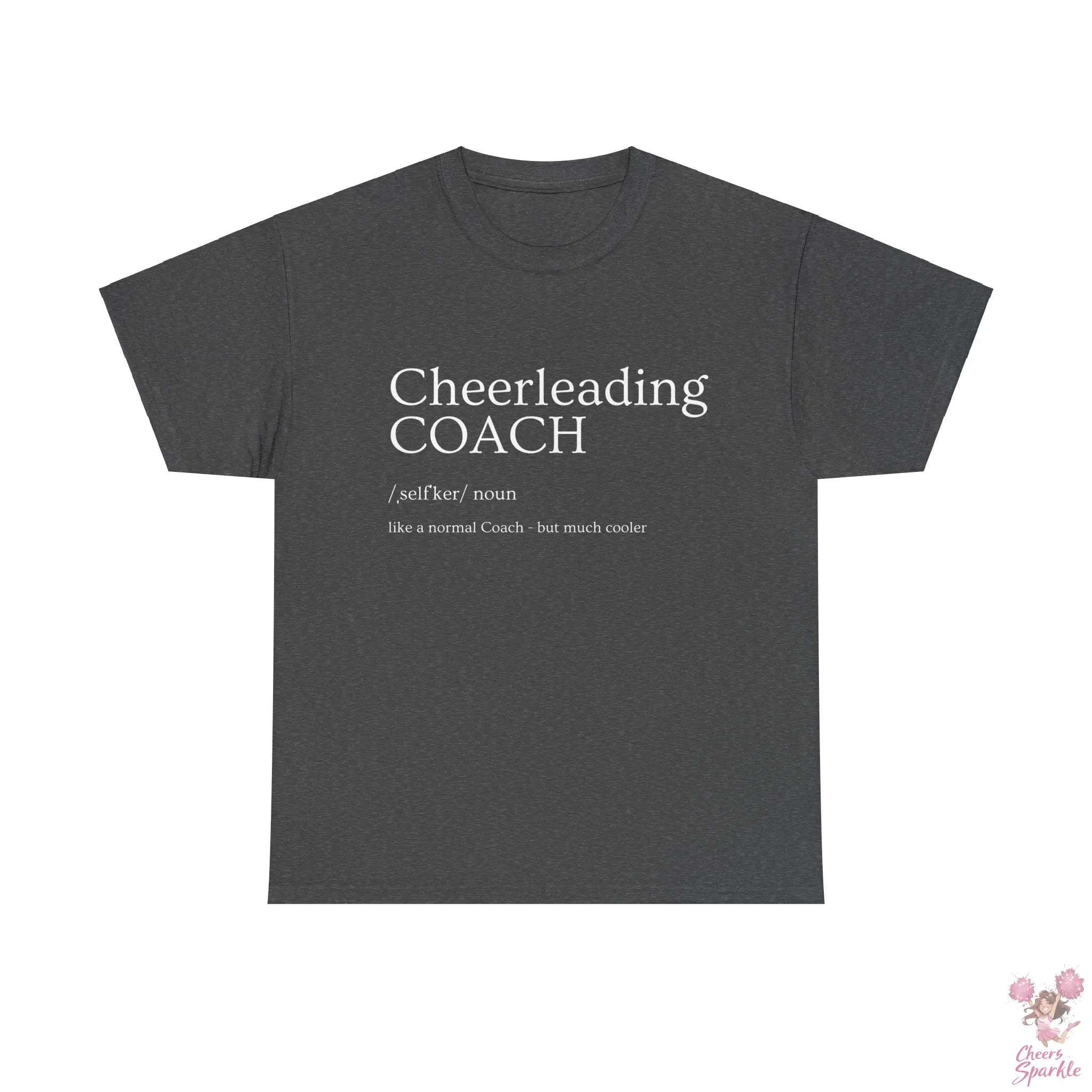 Heavy Cotton T-Shirt „Cheerleading Coach“ Cheers and Sparkle