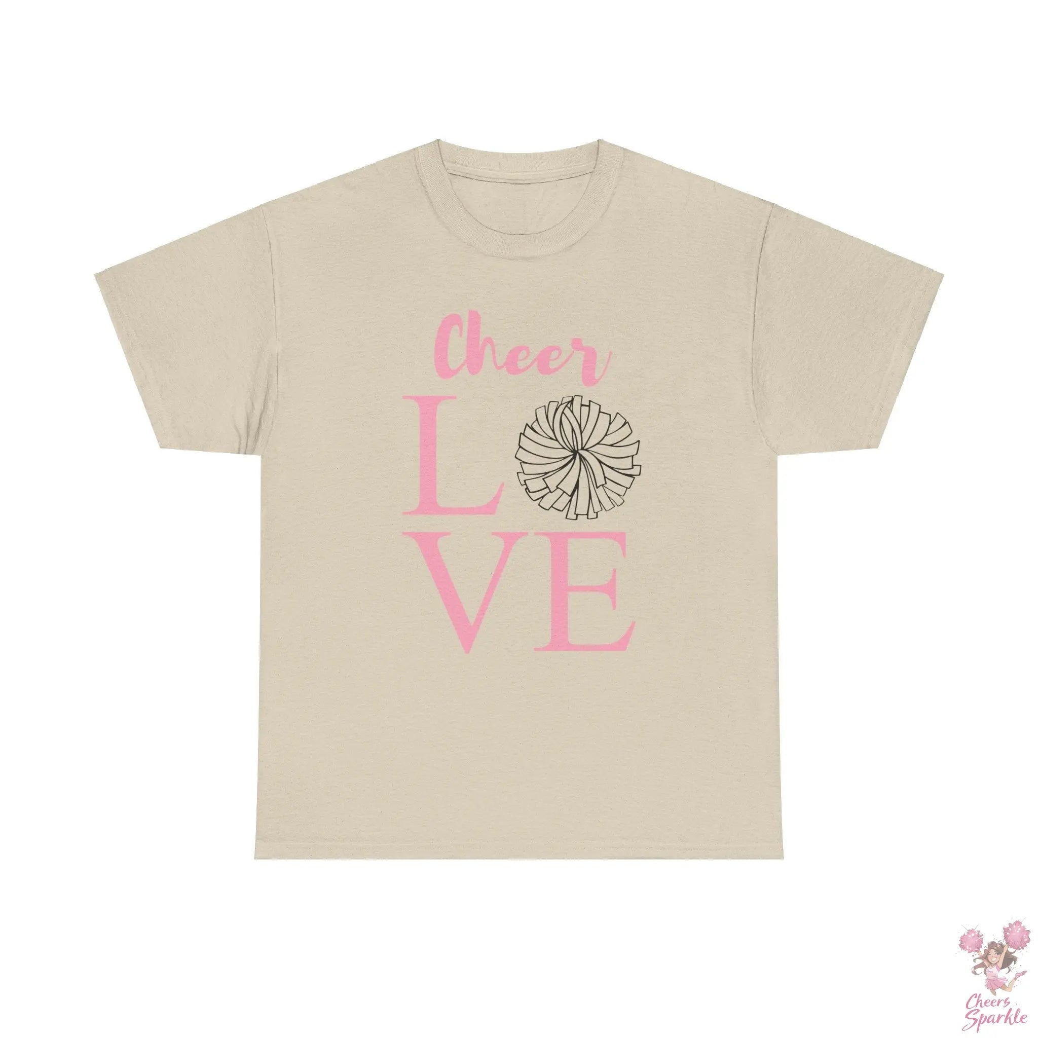 Heavy Cotton T-Shirt "Cheer Love" Cheers and Sparkle