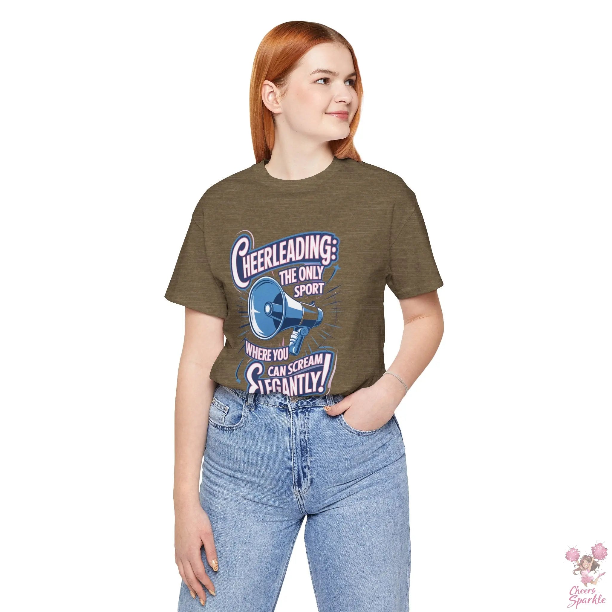 Cheerleading T-Shirt „Cheerleading: The Only Sport Where You Can Scream Elegantly!“ Cheers and Sparkle