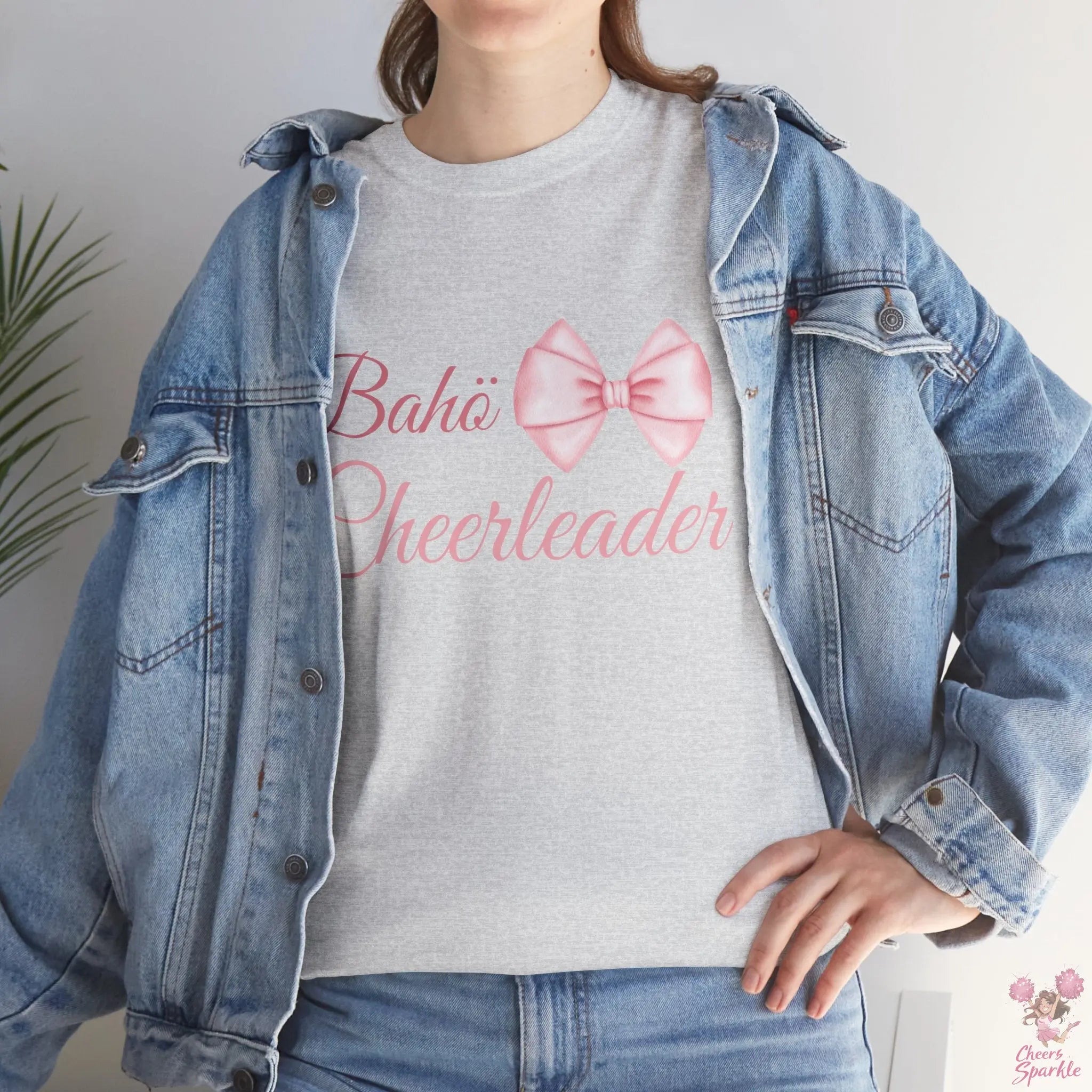 Cheerleader T-Shirt mit Schleifen-Design Printify