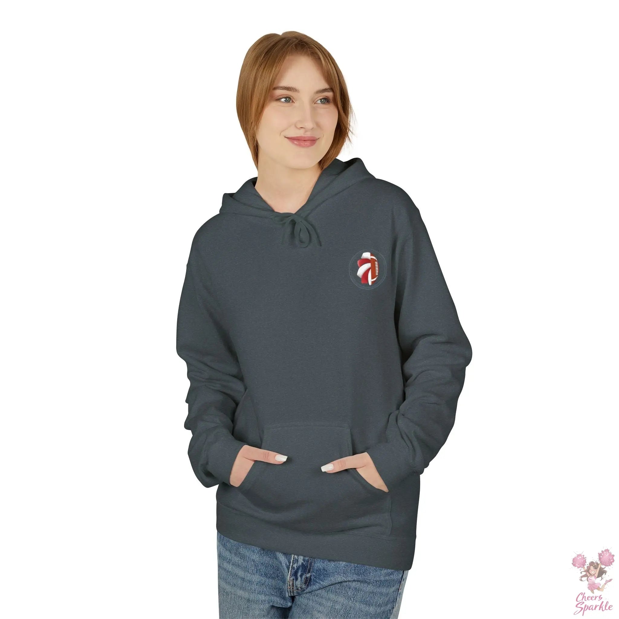 He Plays - She Cheers Hoodie Printify