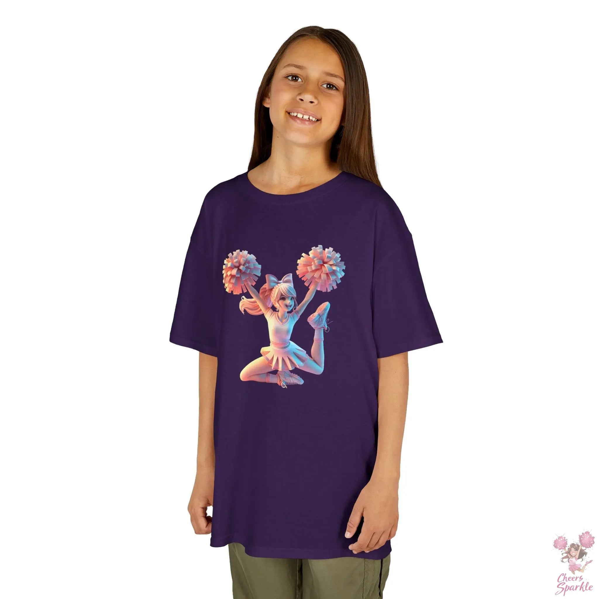 Lebendigen 3D-Druck eines Cheerleaders - Kids Heavy Cotton™ Tee Printify