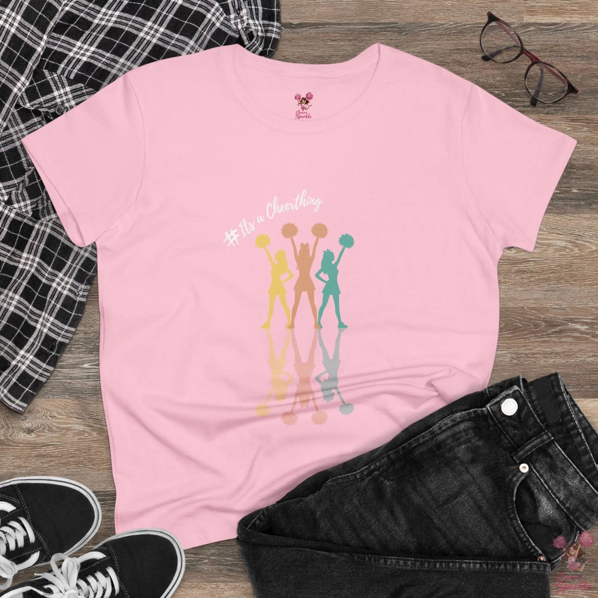 Cheerleader Silhouette T-Shirt"#Its a Cheerthing" - Cheers and Sparkle