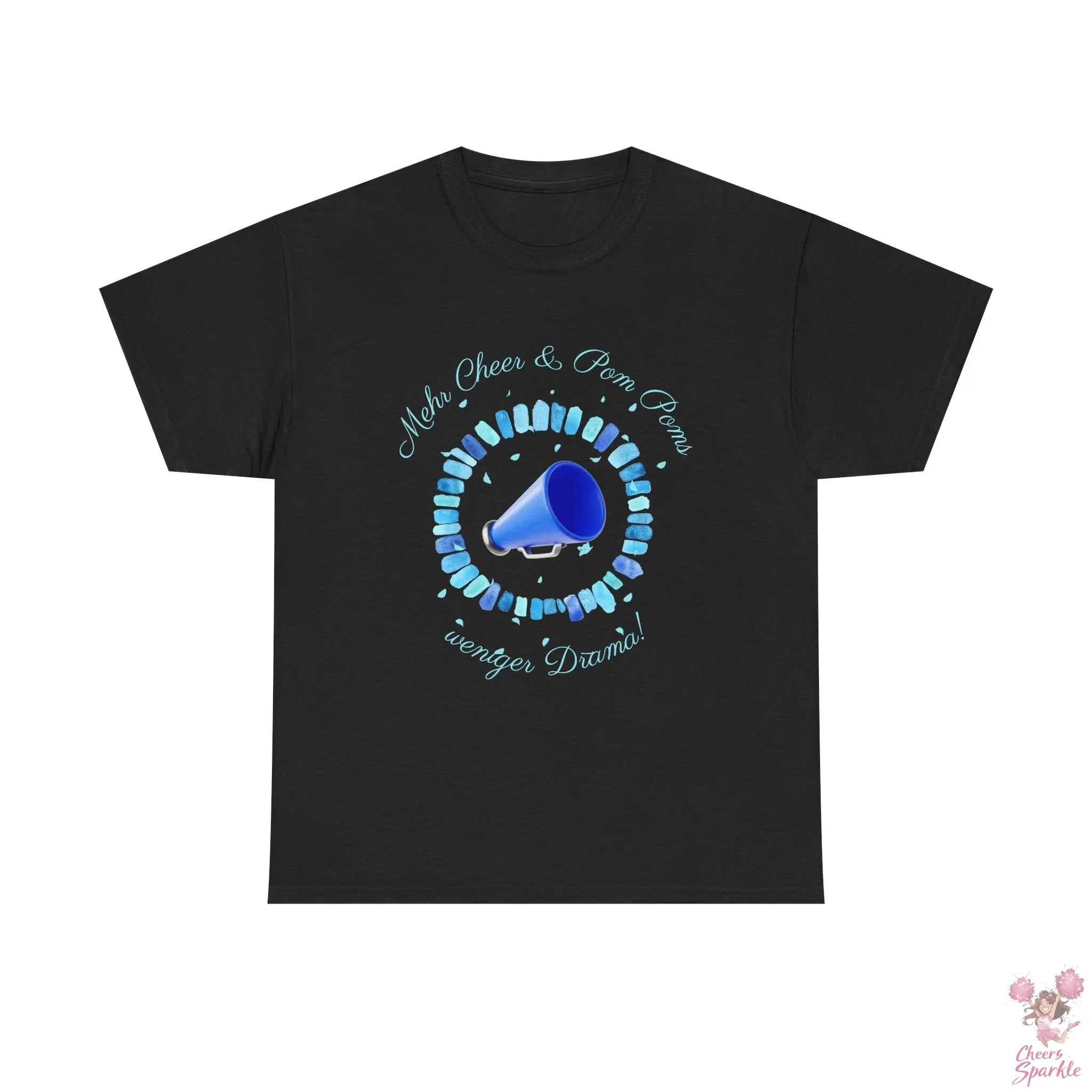 T-Shirt „Mehr Cheers & Pom-Poms, weniger Drama!“ Printify