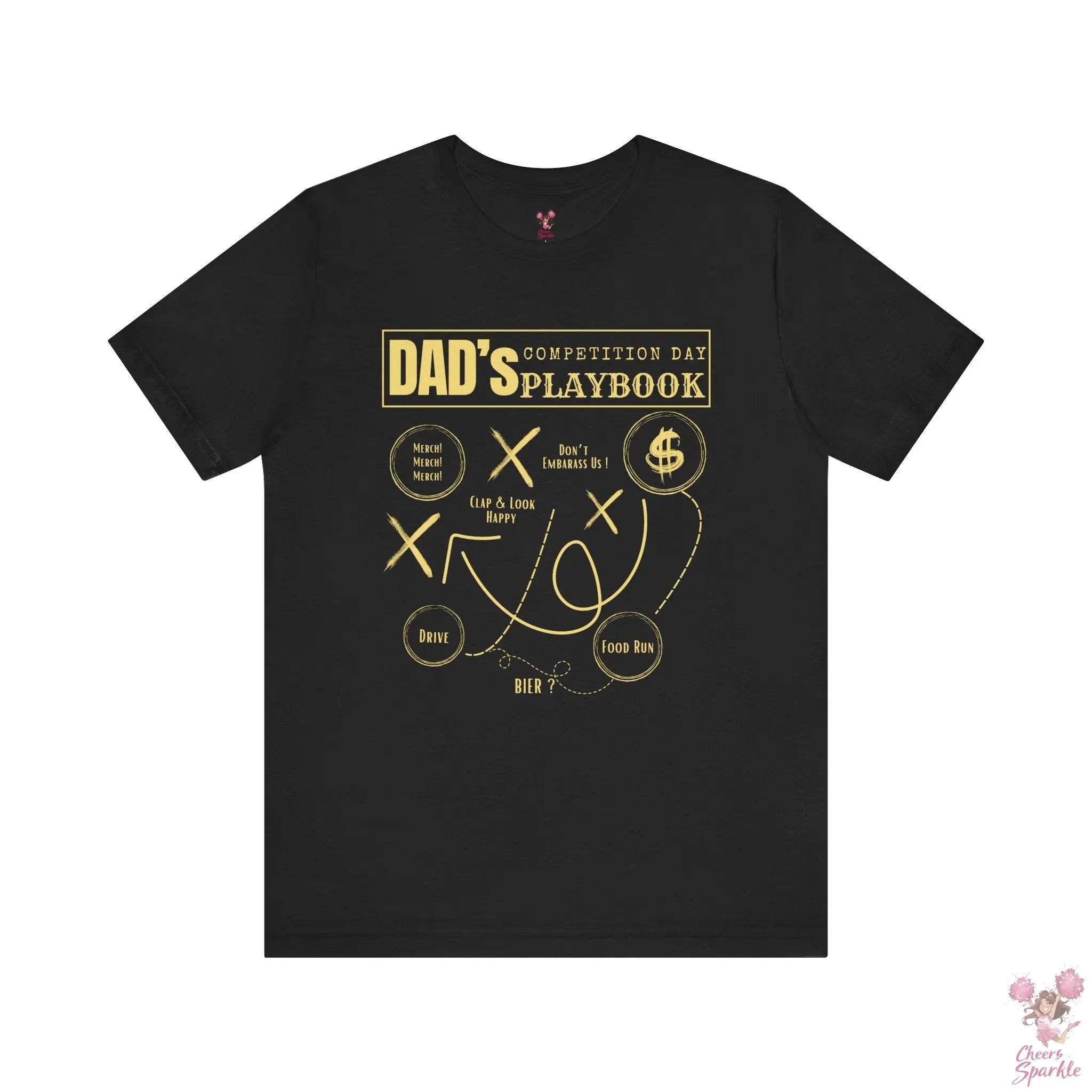 "Dad's Competition Day Playbook" Cheers and Sparkle