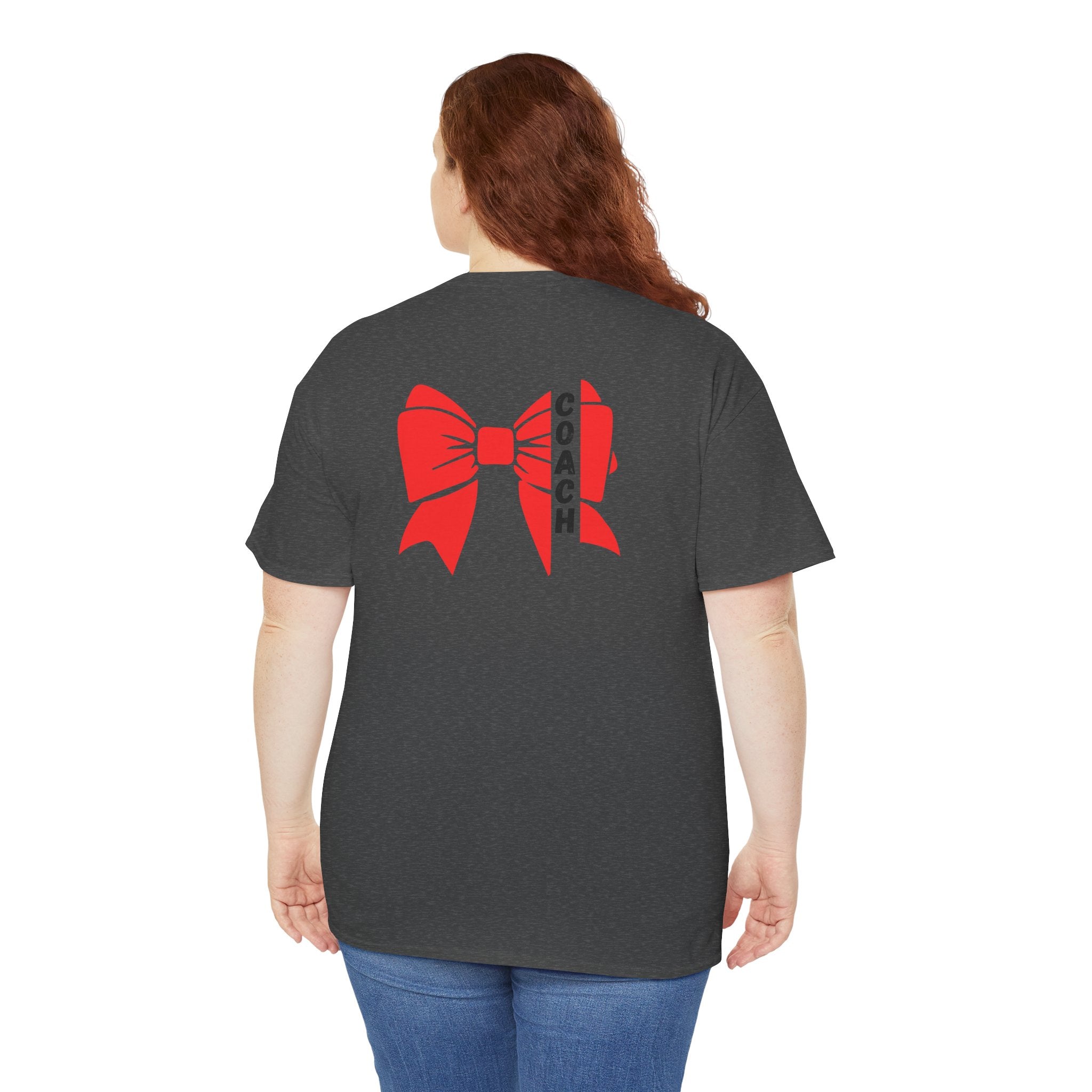 Cheer Coach T-Shirt mit Roter Bow