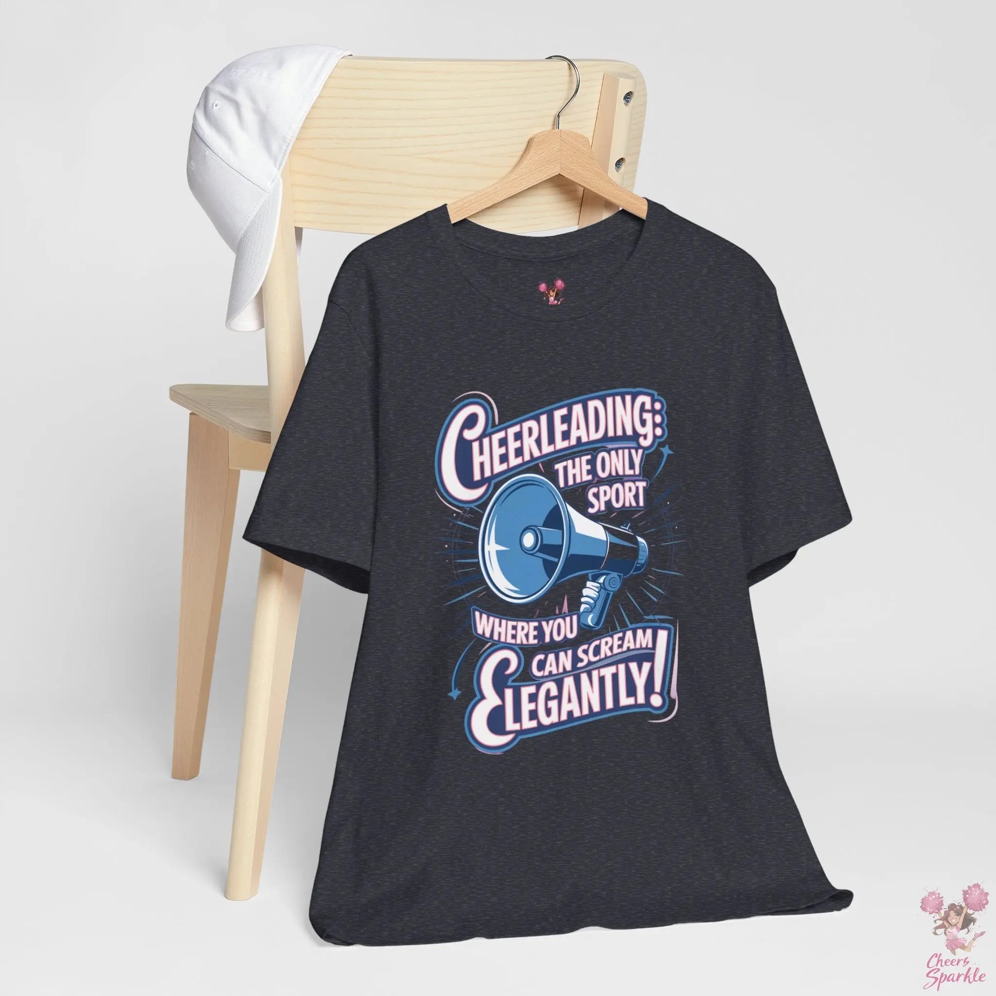 Cheerleading T-Shirt „Cheerleading: The Only Sport Where You Can Scream Elegantly!“ Cheers and Sparkle