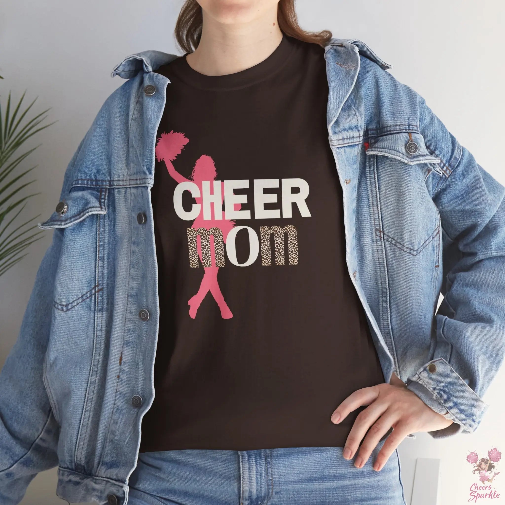 Rundhals Cheer Mom T-Shirt Printify