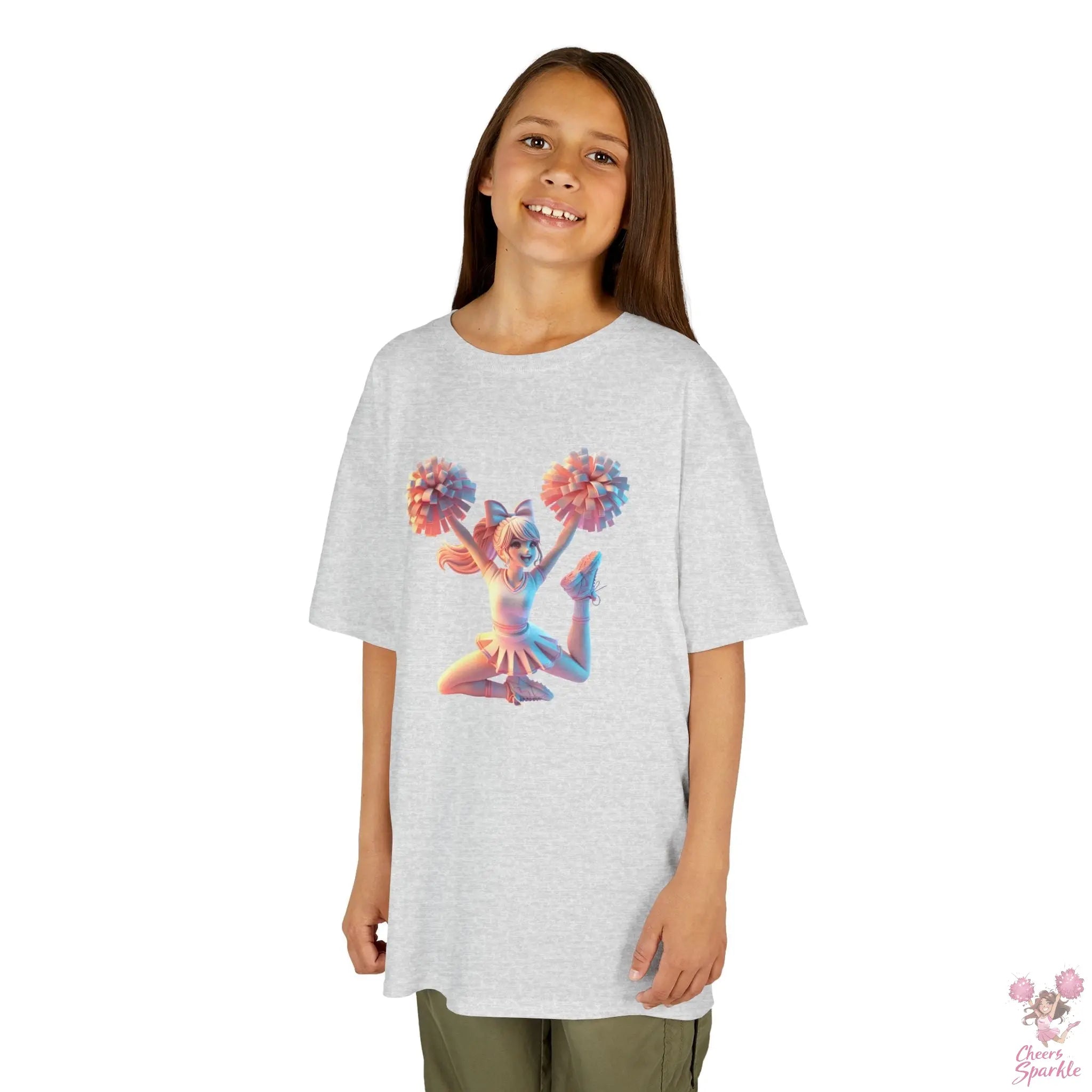 Lebendigen 3D-Druck eines Cheerleaders - Kids Heavy Cotton™ Tee Printify