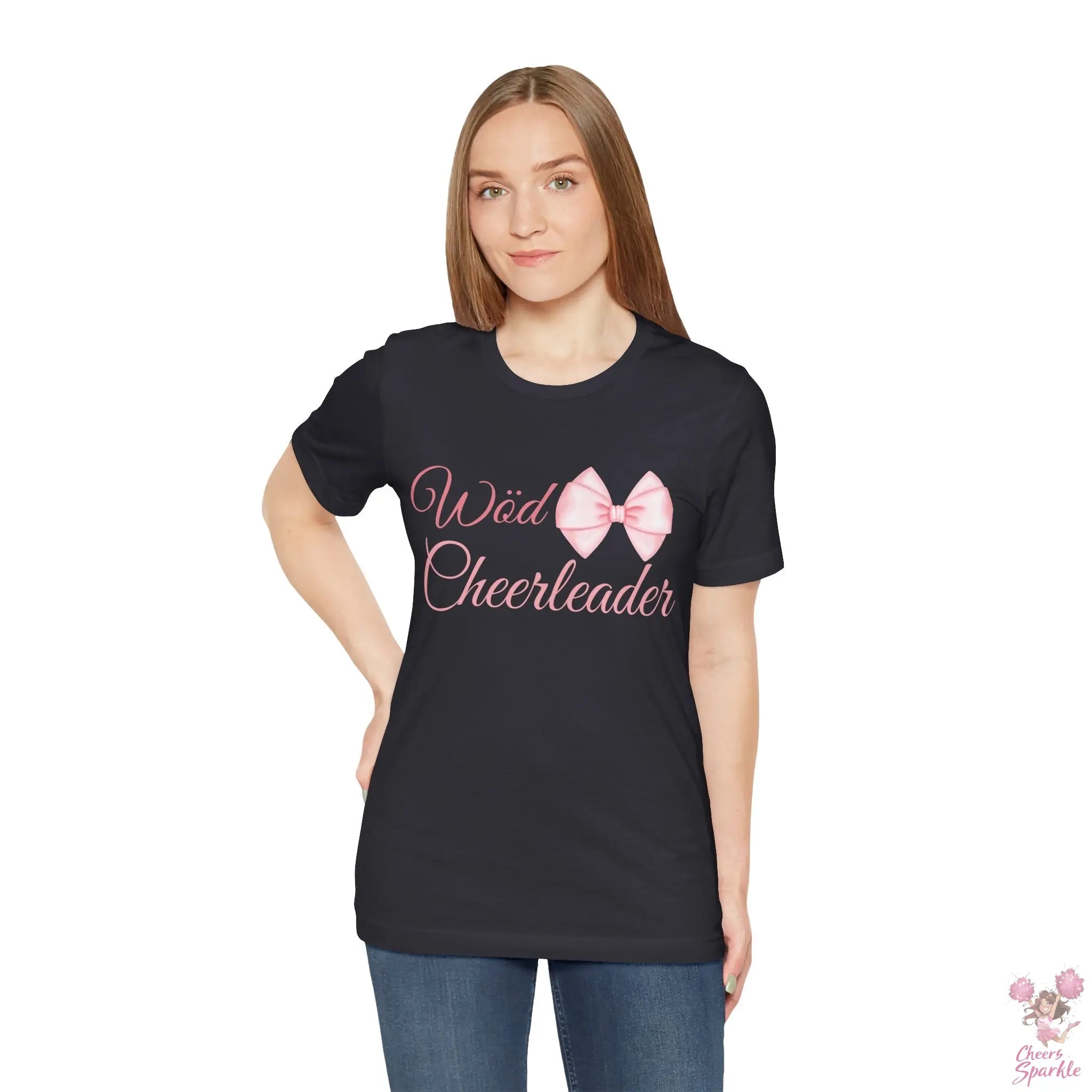 Cheerleader T-Shirt mit Schleifen-Design Cheers and Sparkle