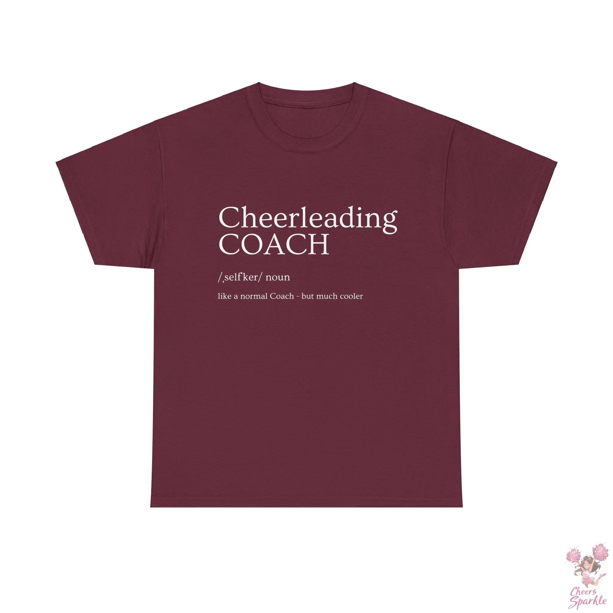 Heavy Cotton T-Shirt „Cheerleading Coach“ Cheers and Sparkle