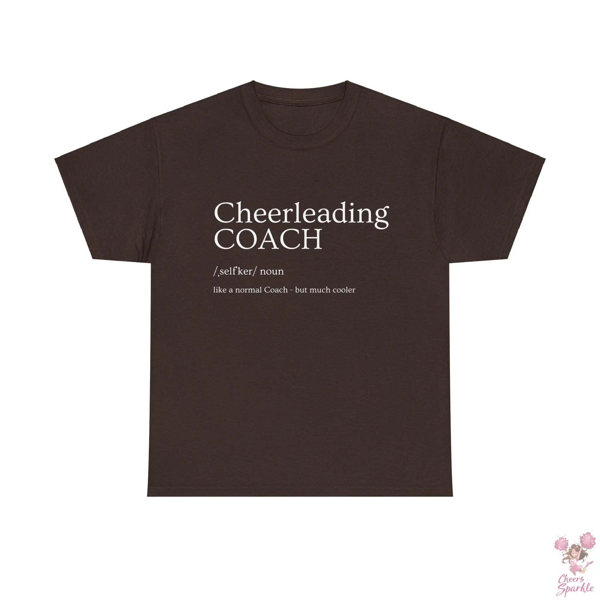 Heavy Cotton T-Shirt „Cheerleading Coach“ Cheers and Sparkle